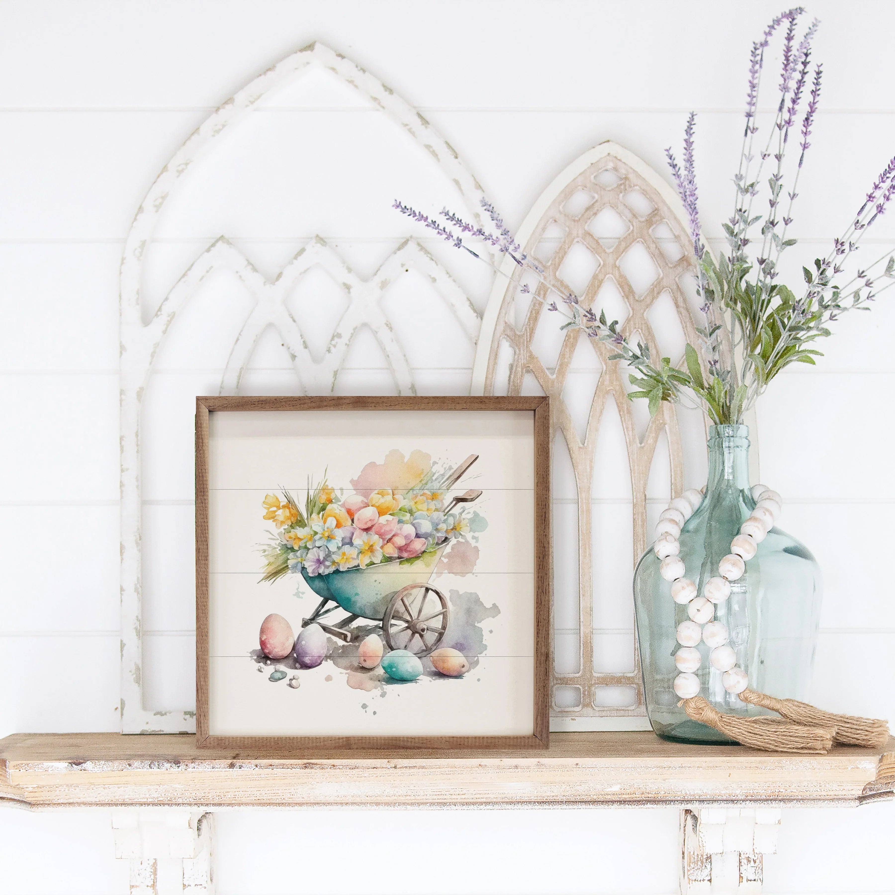 Easter Wheelbarrow White