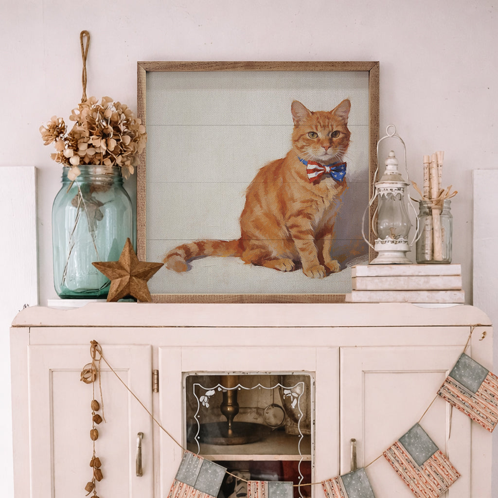 Patriotic Pets Orange Tabby Cat Kendrick Home