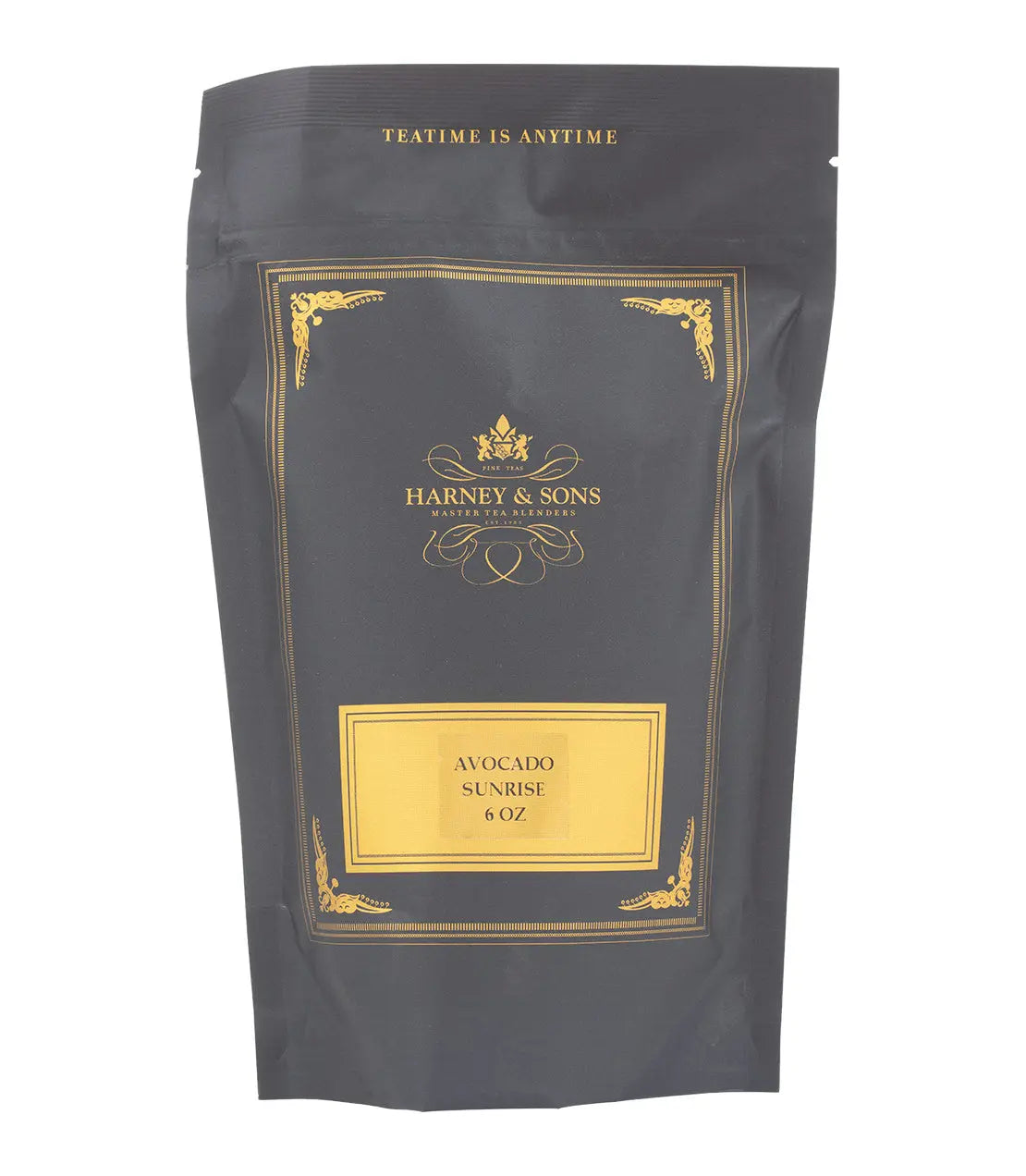 Harney & Sons Avocado Sunrise tea package on a white background