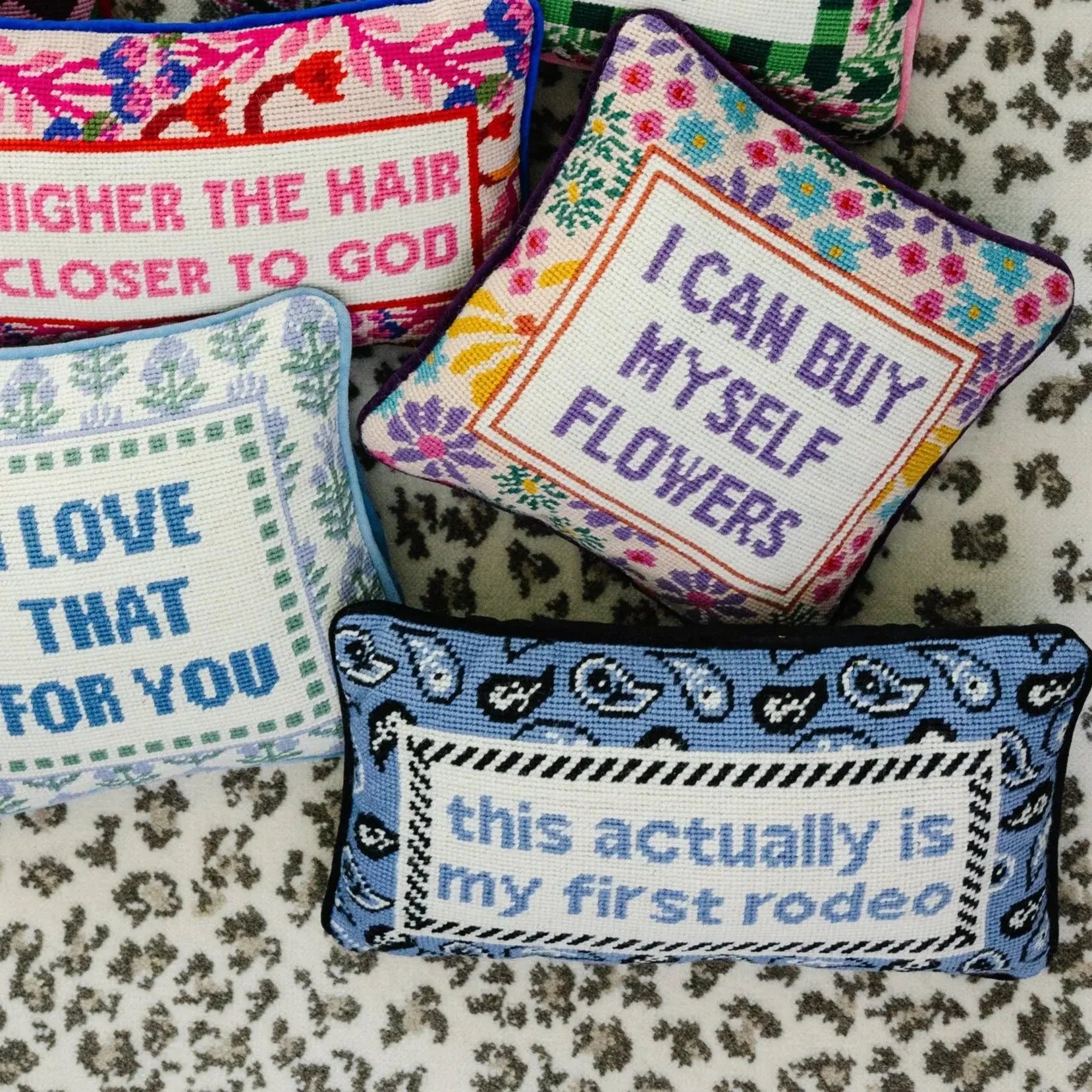 First Rodeo Needlepoint Pillow Furbish Studio