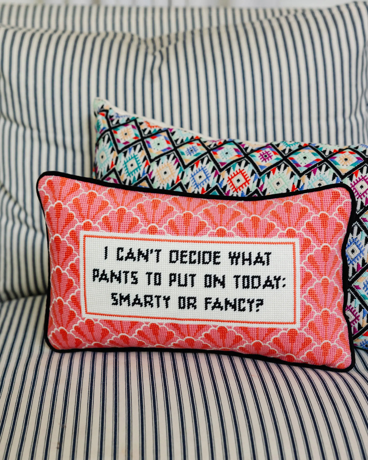 Pants Needlepoint Pillow