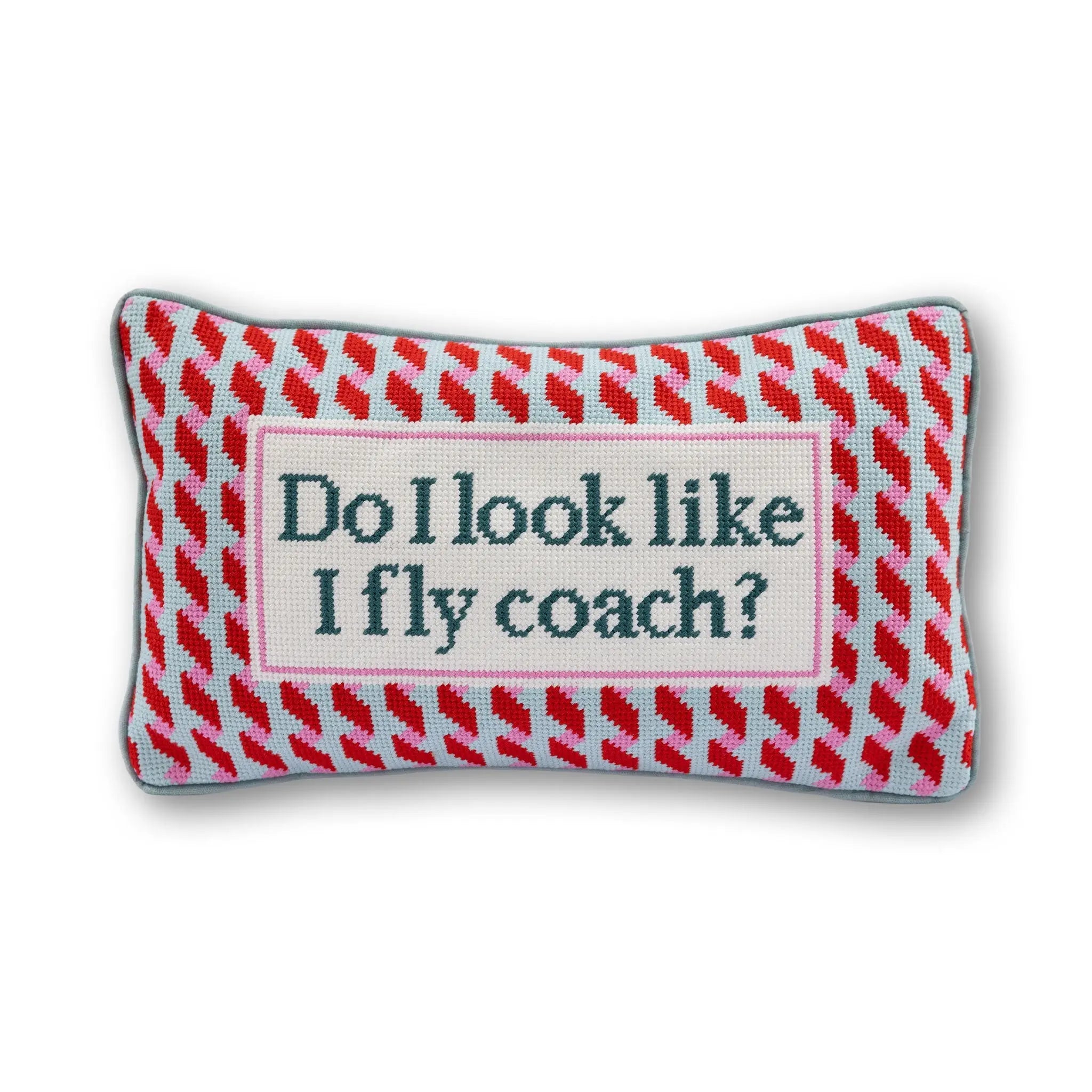 Fly Coach Needlepoint Pillow Furbish Studio