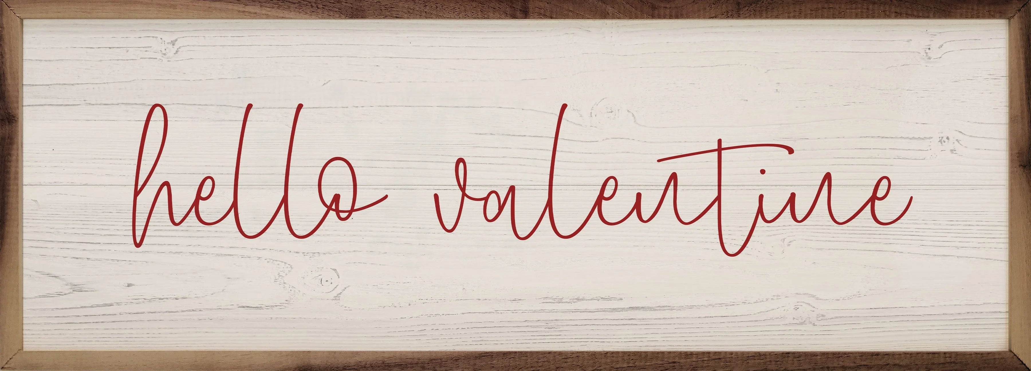 Pink Hello Valentine Whitewash