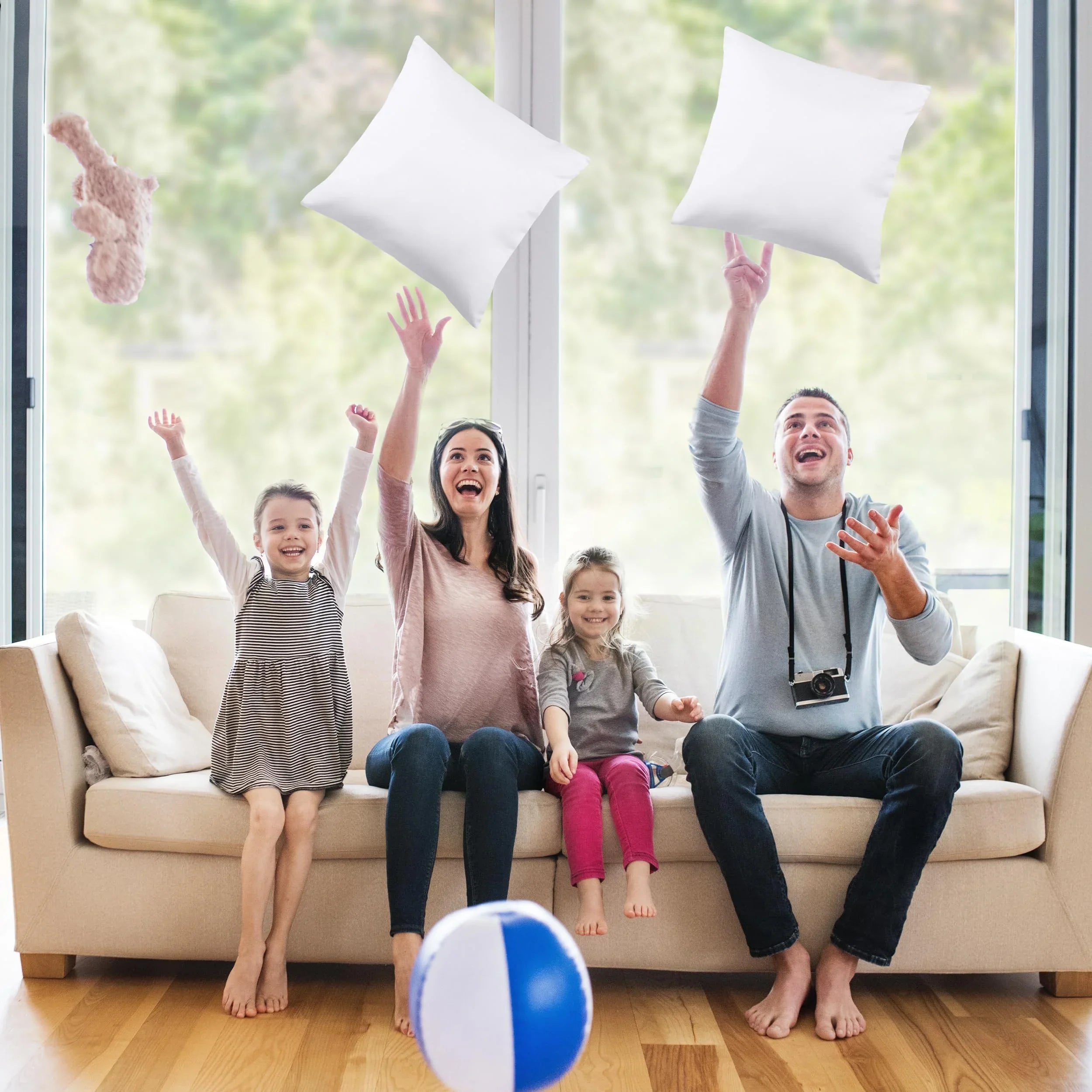 18" x 18" Throw Pillow Inserts (Set of 2) - KJ Cozy Designs