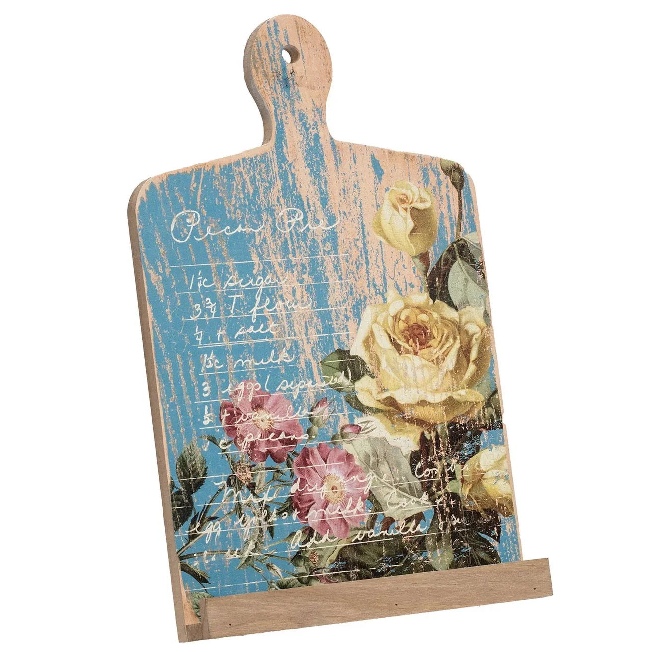 🌸 Vintage Rose Pecan Pie Recipe Book Holder