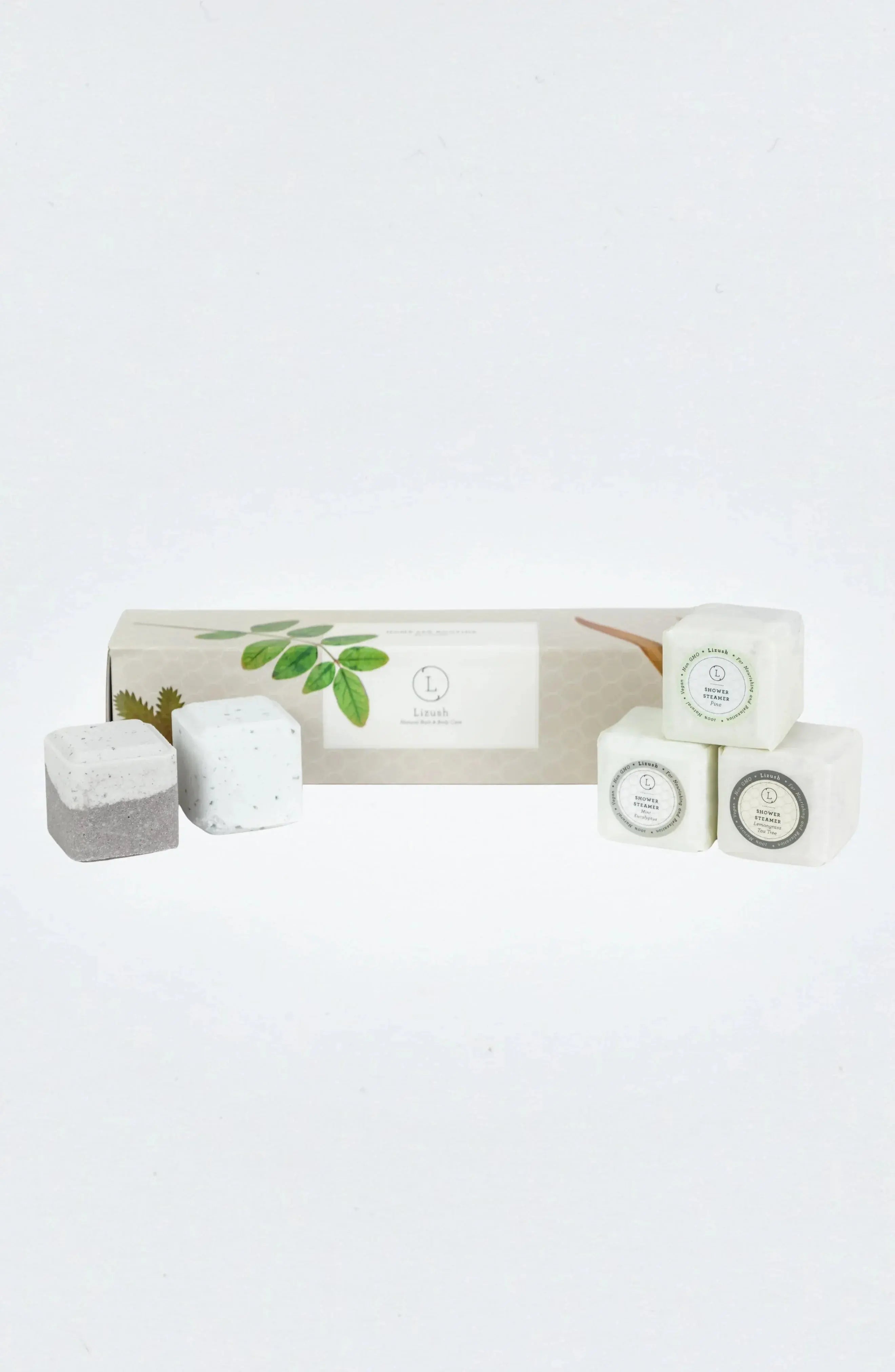 Natural shower steamers in assorted scents with gift box, perfect for bath essentials and cozy home decor