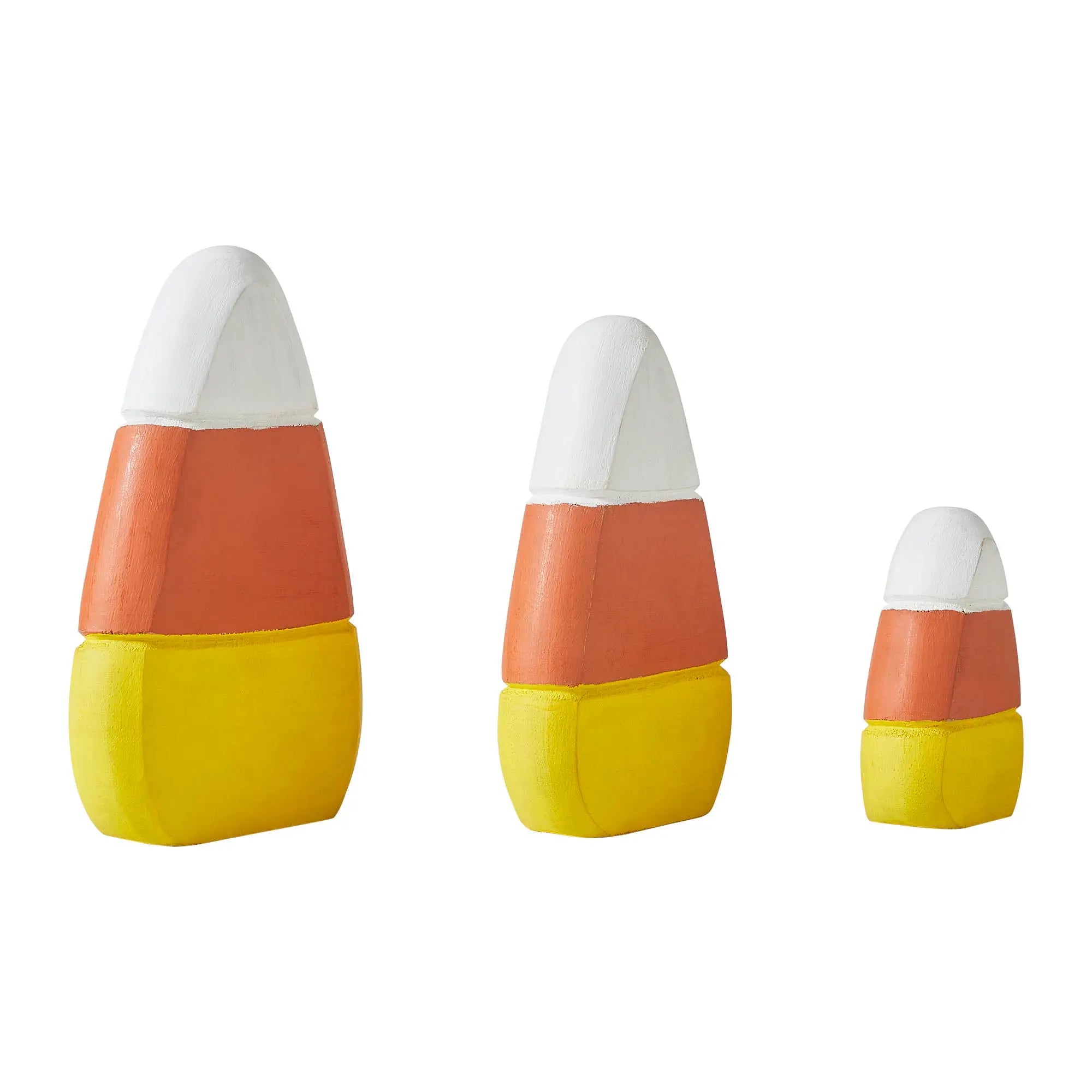 Fall Autumn Candy Corn Wooden Décor Set of 3
