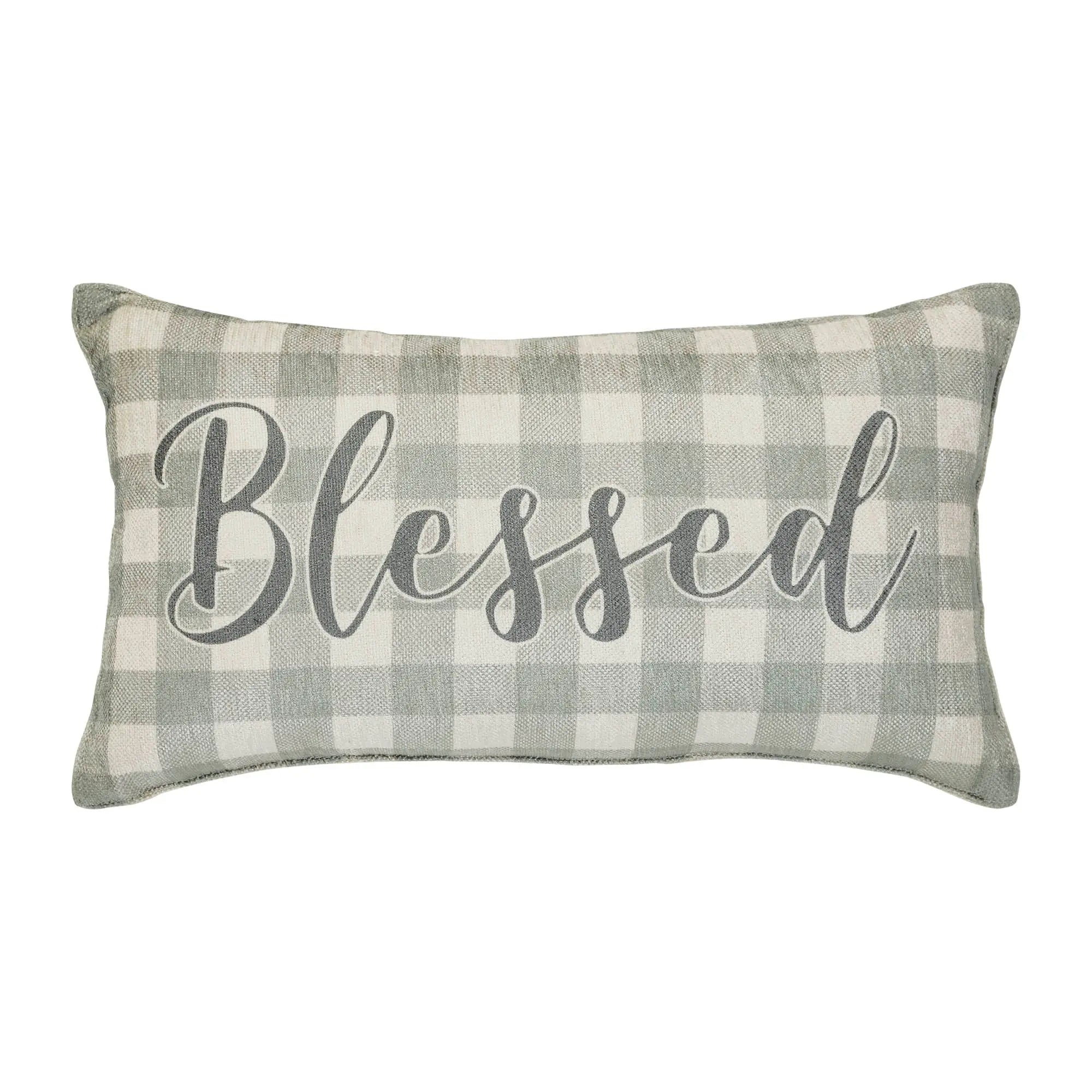 Celebrate Grace Blessed Throw Pillow 7x13