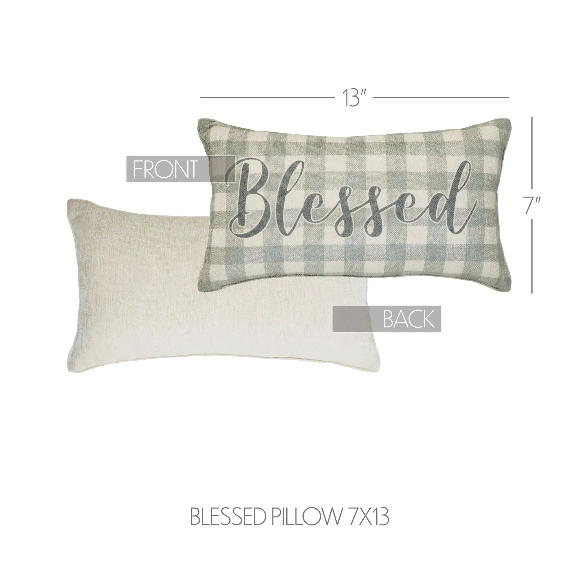 Celebrate Grace Blessed Throw Pillow 7x13