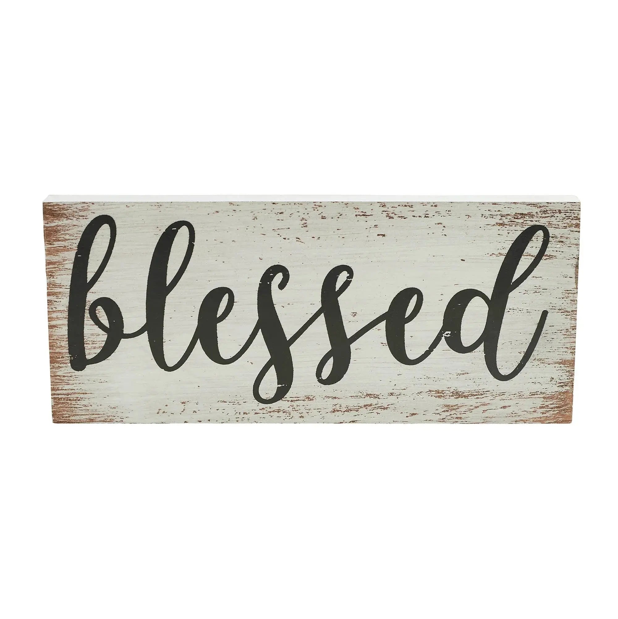 Blessed wooden sign with rustic farmhouse style, perfect for cozy home decor and cottage interiors