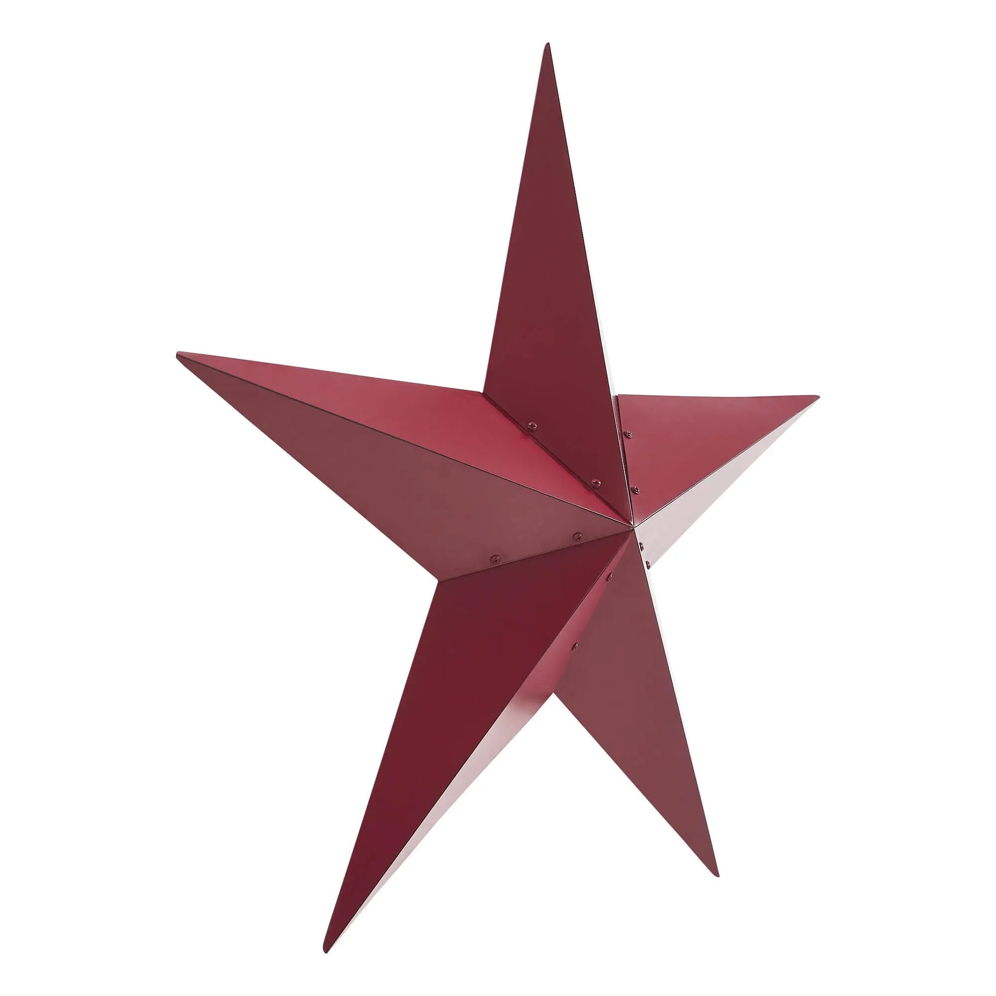 Metal Star Burgundy Distressed Wall Decor 36x36 VHC