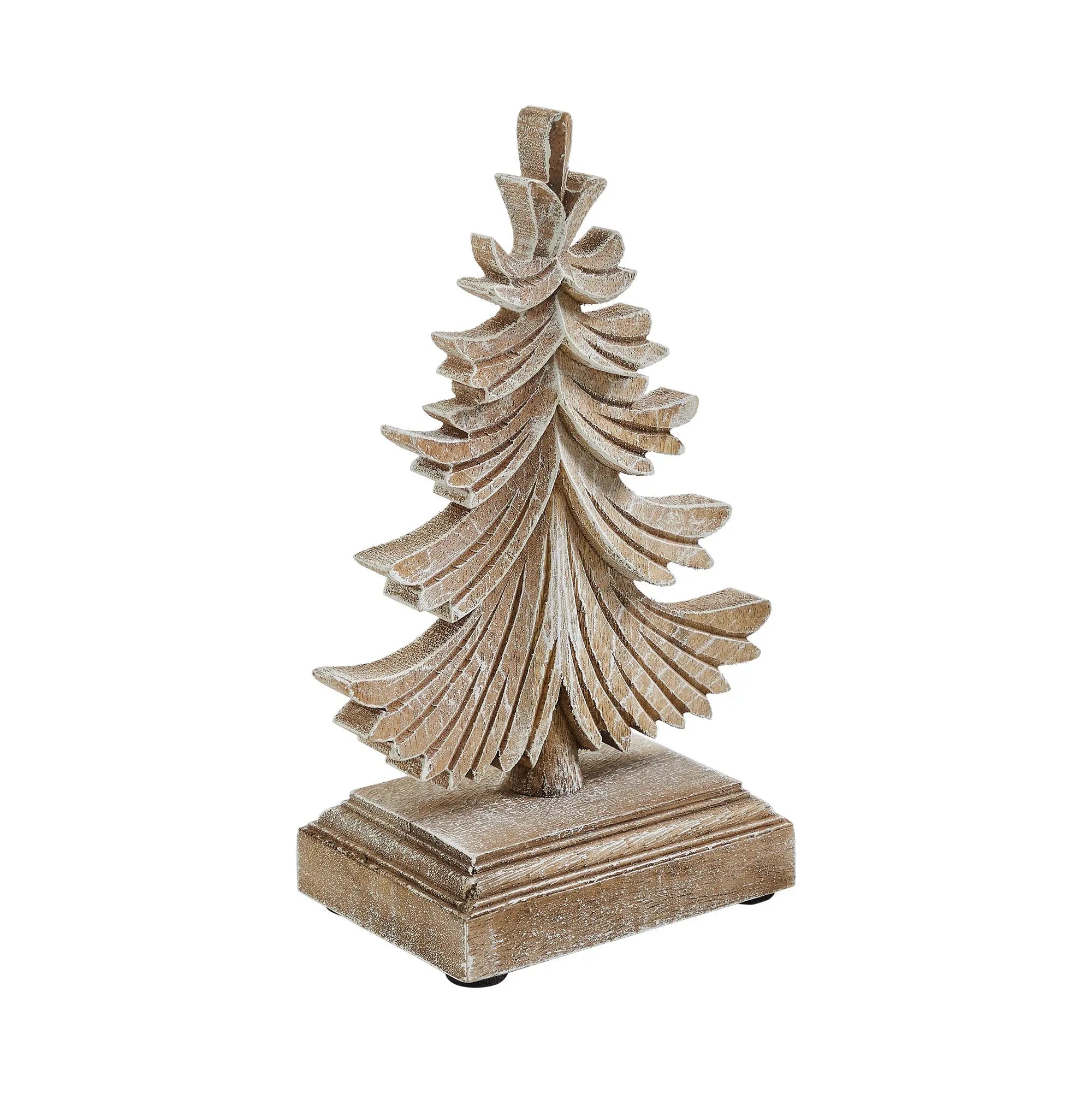Decorative Christmas tree sculpture on a white background