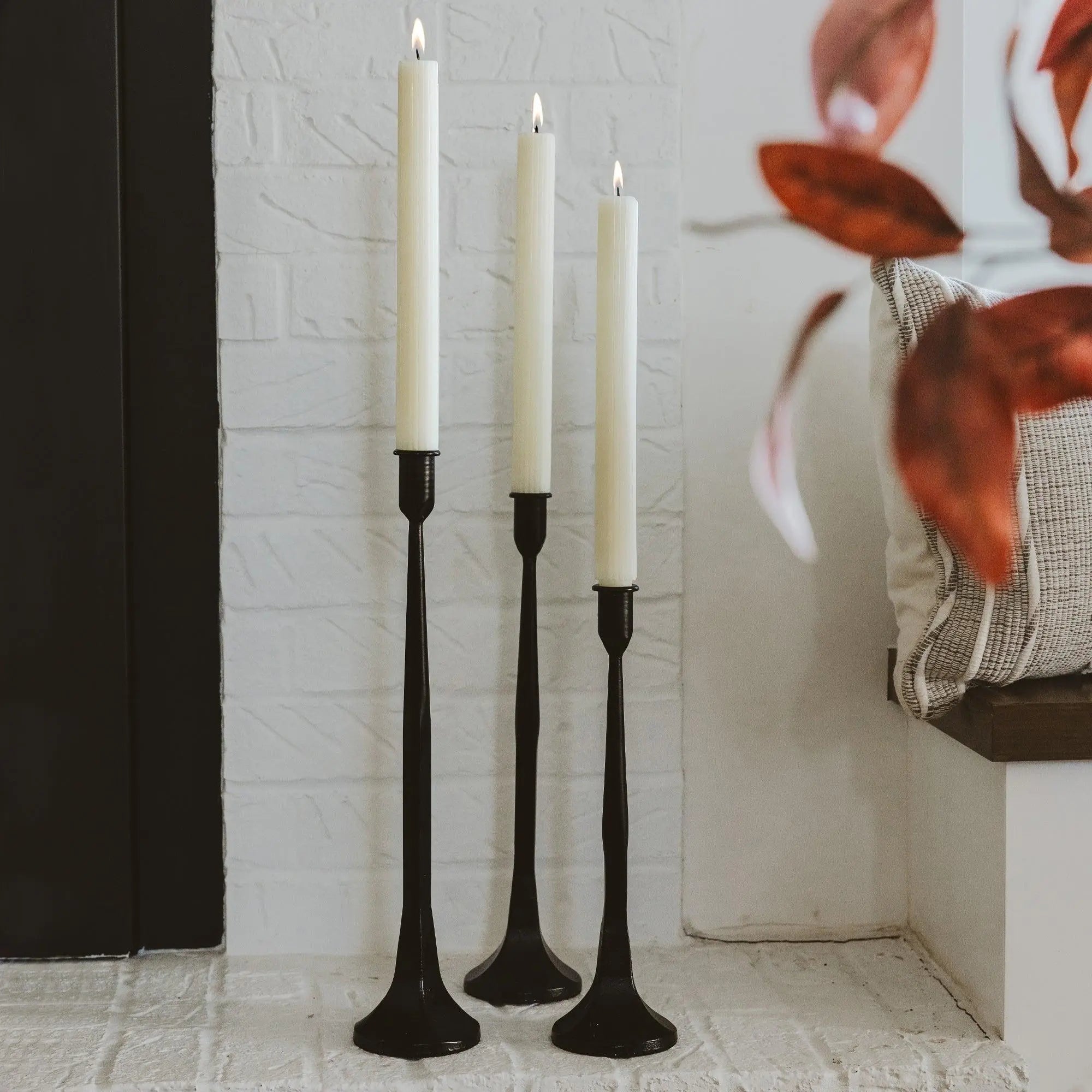 Black Cast Iron Taper Candle Holders Sweet Water Decor Black Cast Iron Taper Candle Holders Sweet Water Decor