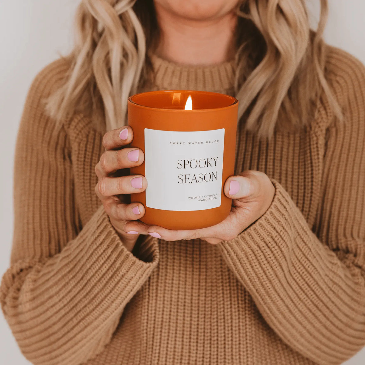 Spooky Season Soy Candle - Orange Matte Jar - 15 oz (Cozy Season) Sweet Water Decor Spooky Season Soy Candle - Orange Matte Jar - 15 oz (Cozy Season) Sweet Water Decor