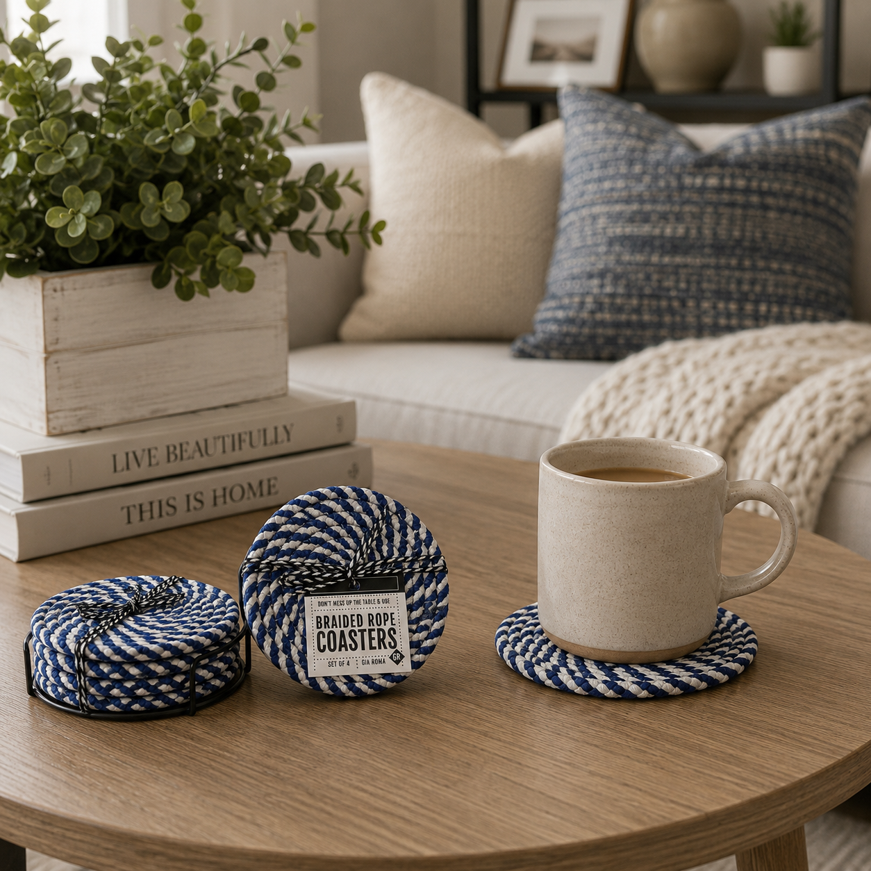 Blue Braided 4pk Gia Roma