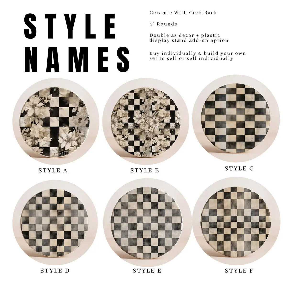 Courtly Check Coasters Gia Roma Courtly Check Coasters Gia Roma