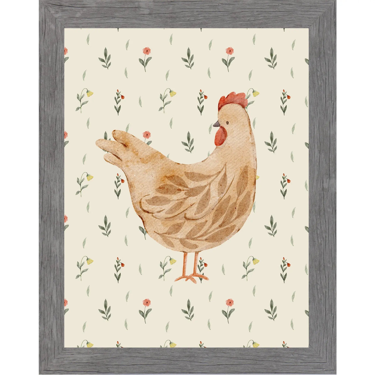 Botanical Farmhouse Hen Wall Art – Watercolor Chicken Kitchen Decor Summer Snow Art Botanical Farmhouse Hen Wall Art – Watercolor Chicken Kitchen Decor Summer Snow Art