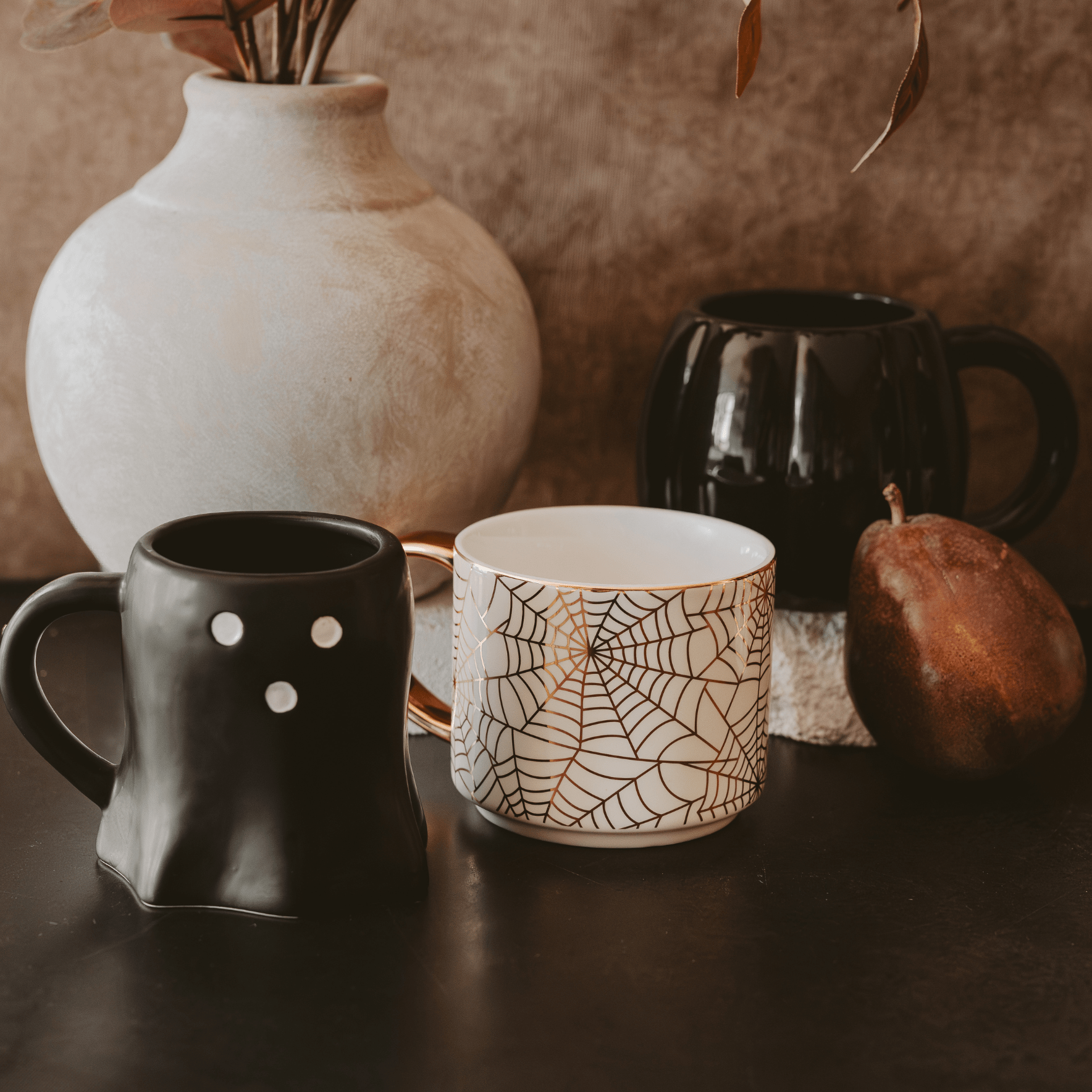 Black Pumpkin 19 oz Figural Coffee Mug Sweet Water Decor Black Pumpkin 19 oz Figural Coffee Mug Sweet Water Decor
