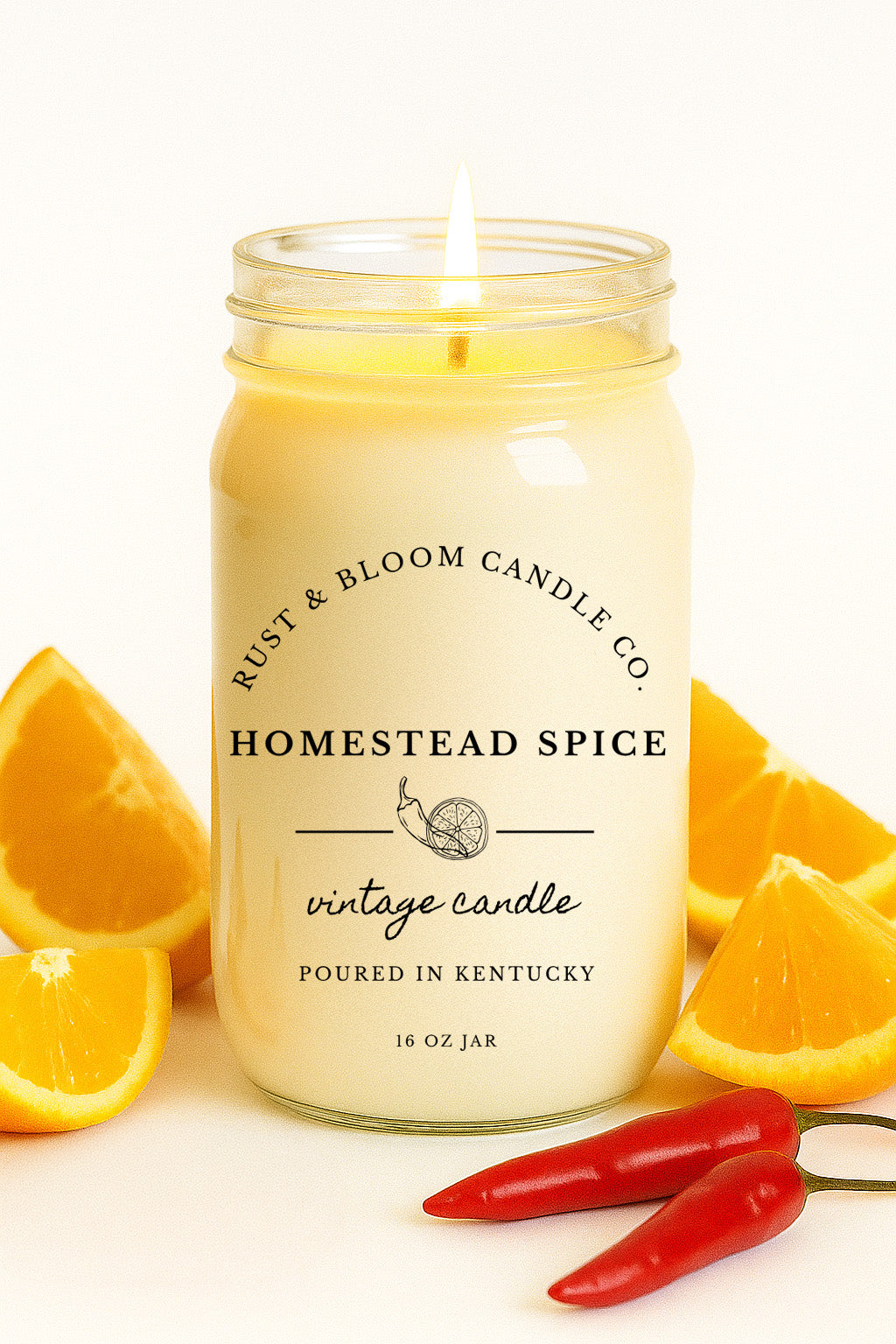 Homestead Spice 16 Oz Soy Candle Rust & Bloom Candle Co. Homestead Spice 16 Oz Soy Candle Rust & Bloom Candle Co.