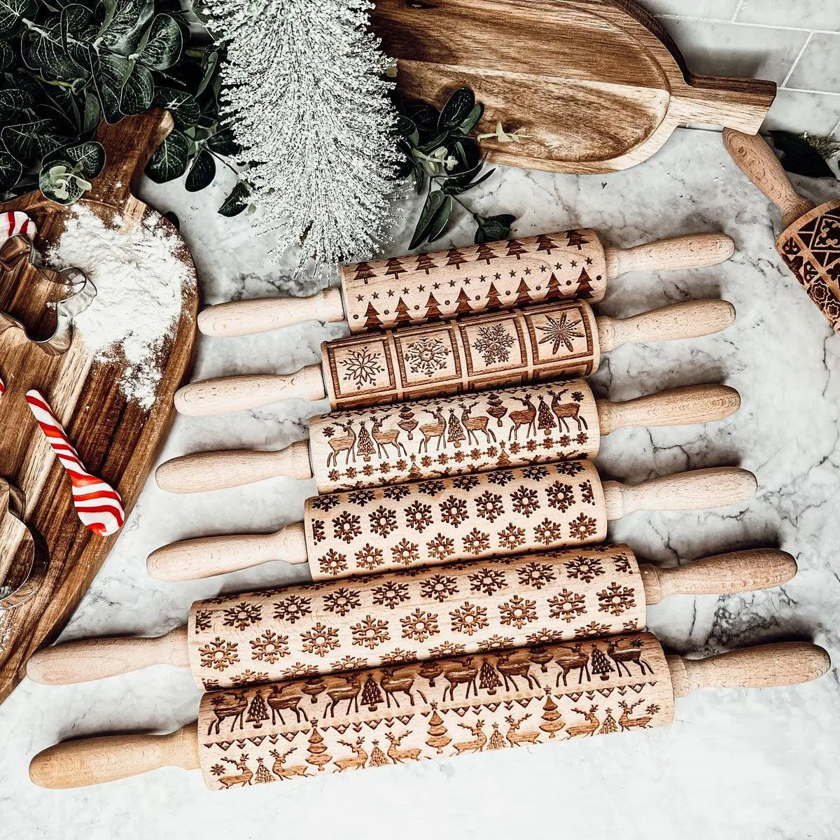 Christmas Rolling Pin Set | 10 Styles Gia Roma