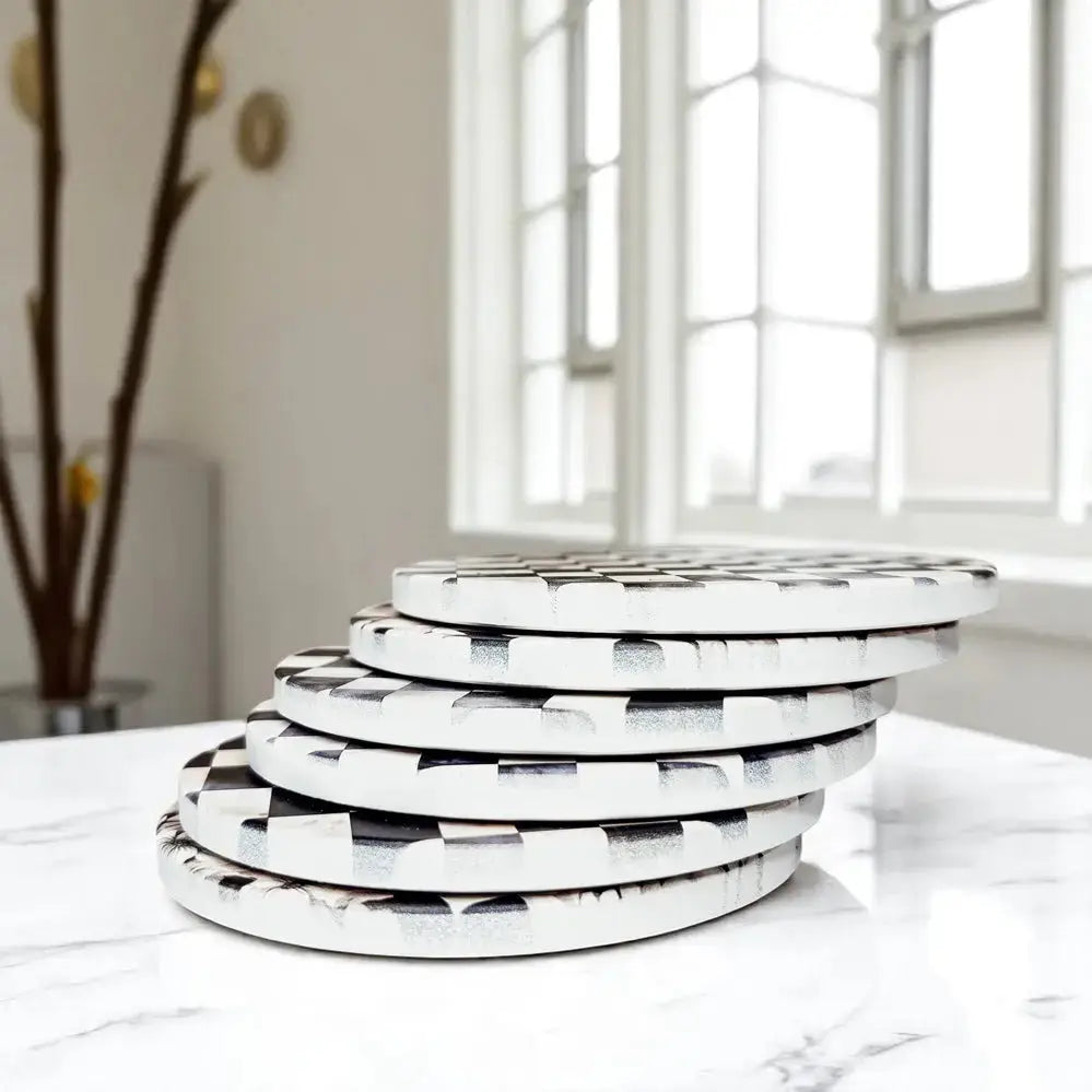 Courtly Check Coasters Gia Roma Courtly Check Coasters Gia Roma