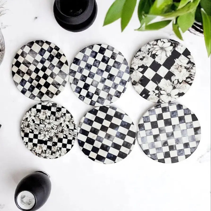 Courtly Check Coasters Gia Roma Courtly Check Coasters Gia Roma
