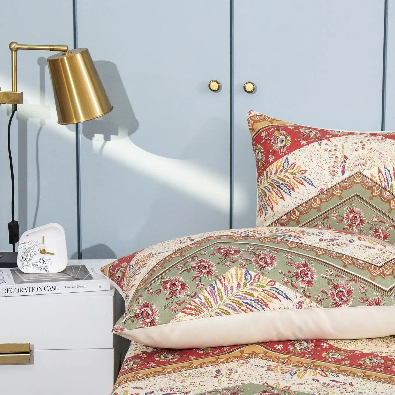DaDa Bedding Cranberry Sage Floral Chevron Duvet Cover Set DaDalogy Bedding Collection DaDa Bedding Cranberry Sage Floral Chevron Duvet Cover Set DaDalogy Bedding Collection