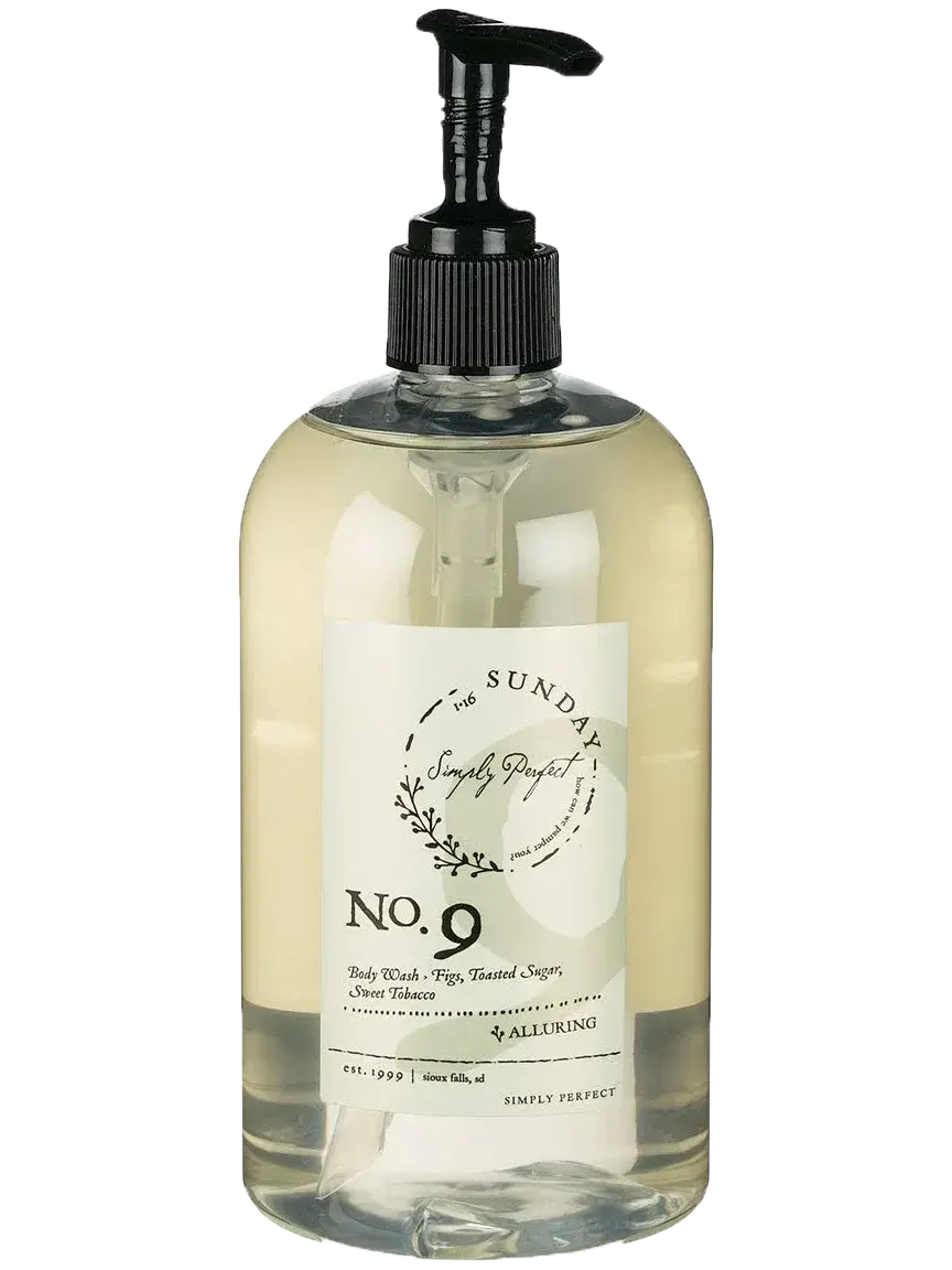 No. 9 Body Wash with Fig, Toasted Sugar & Sweet Tobacco scent, farmhouse-style bath essential