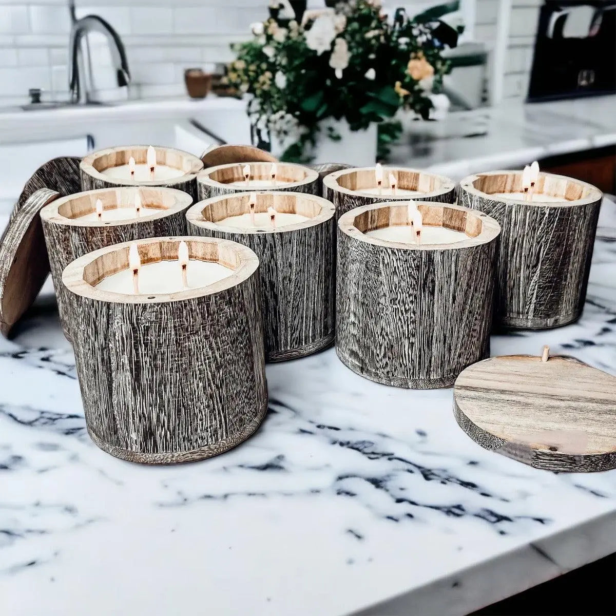 Wood Candle Vase – Reusable Wood Vessel – 14 oz Gia Roma Wood Candle Vase – Reusable Wood Vessel – 14 oz Gia Roma