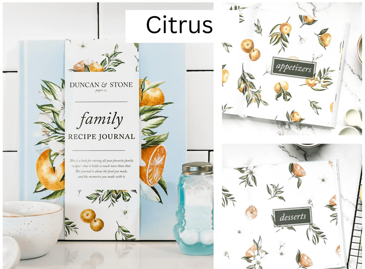 Family Recipe Book with section dividers