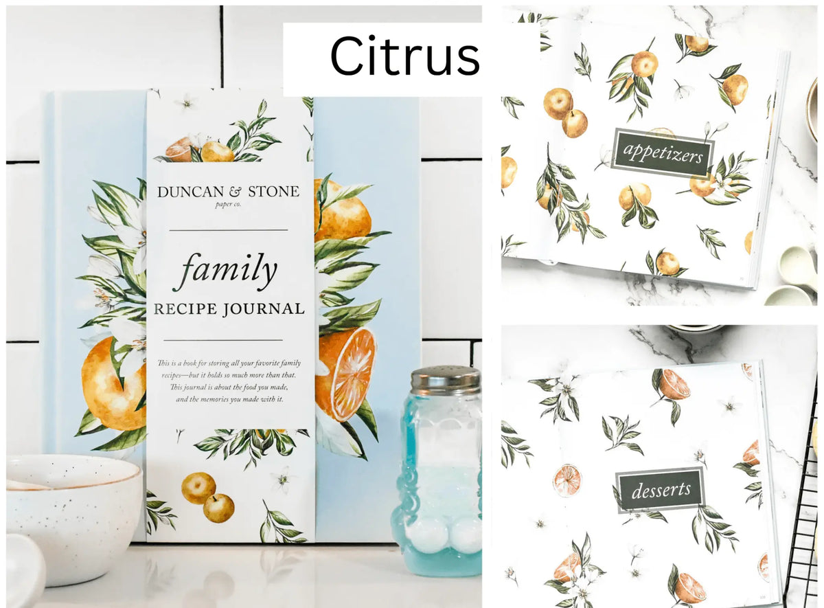 Family Recipe Book with section dividers