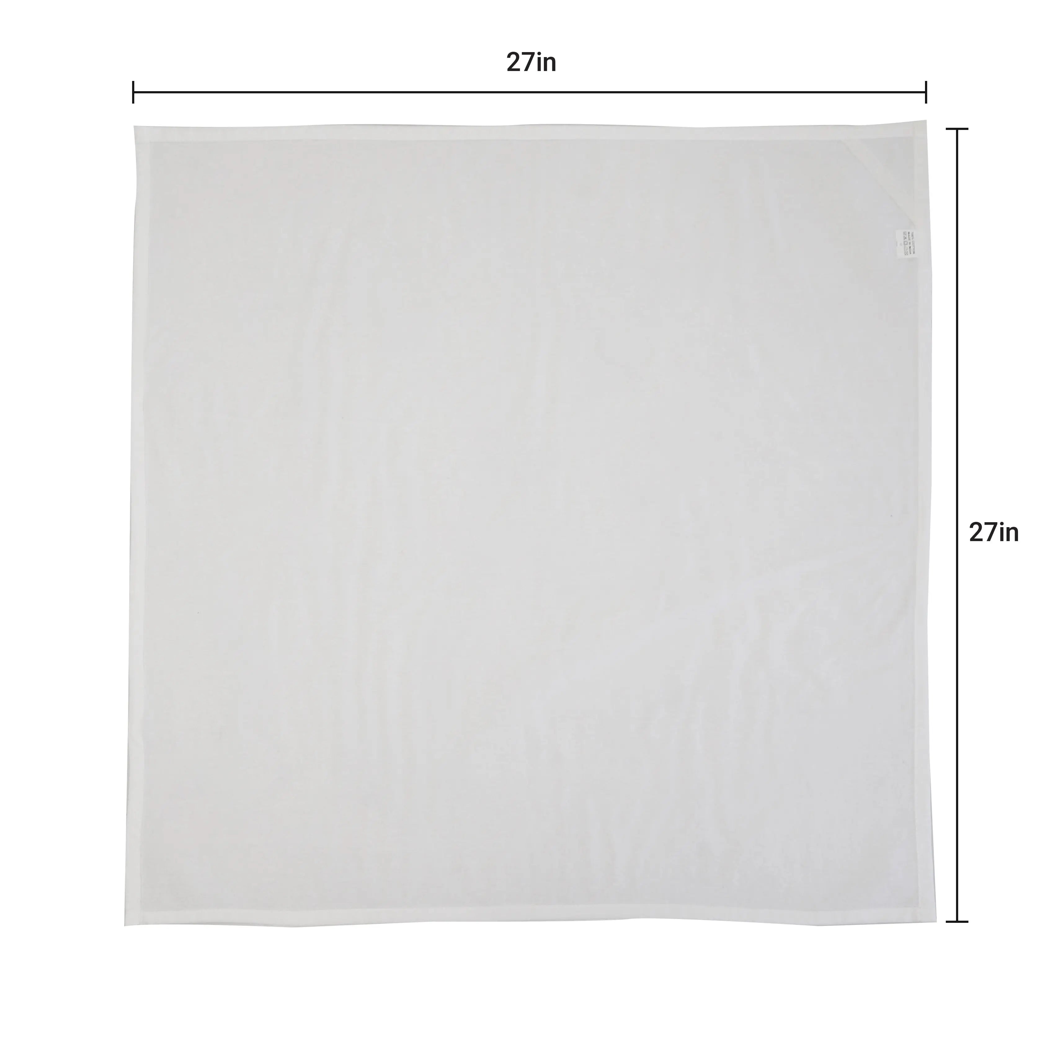 27-inch square white cotton tea towel for farmhouse kitchen decor