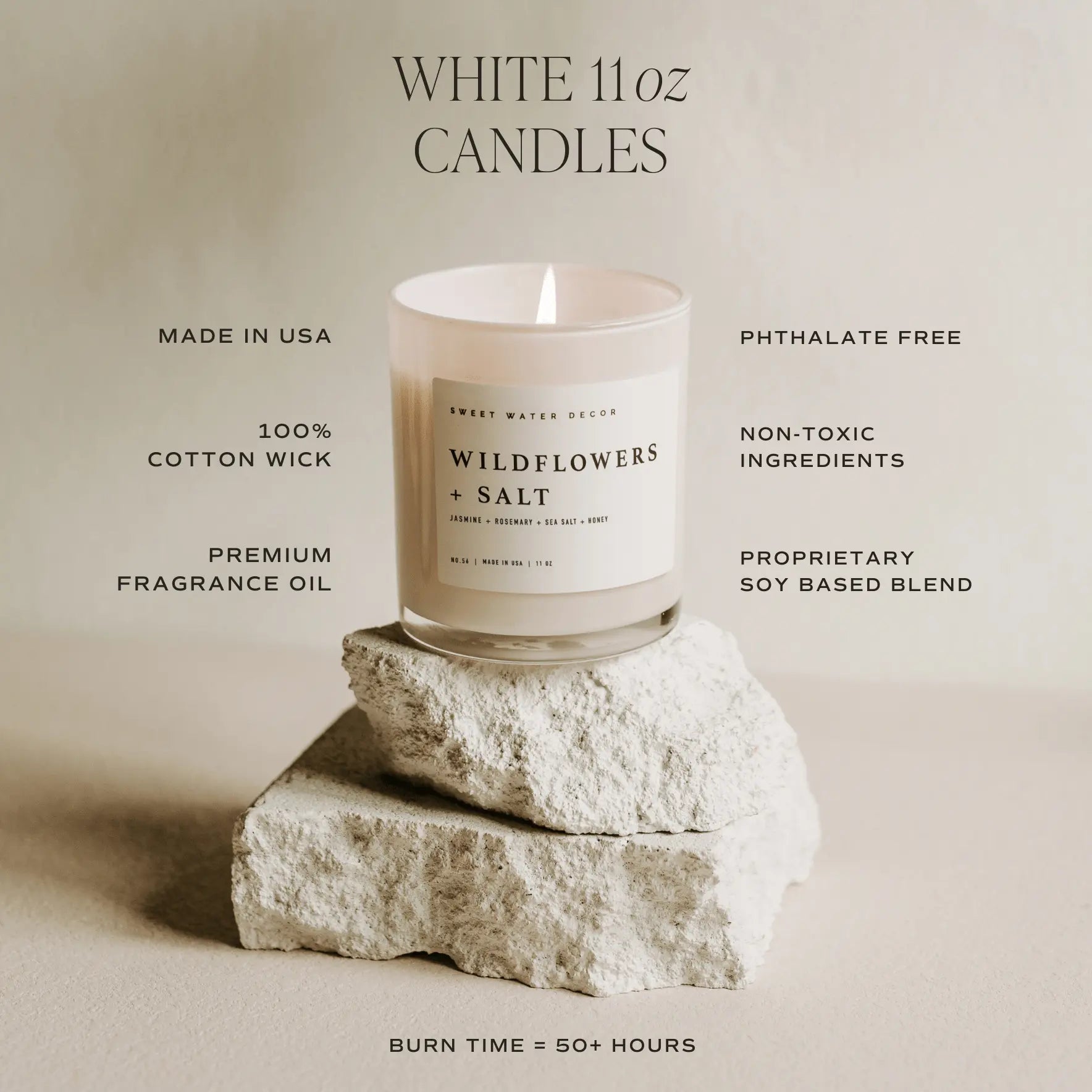 Mango and Coconut Soy Candle - White Jar - 11 oz Sweet Water Decor