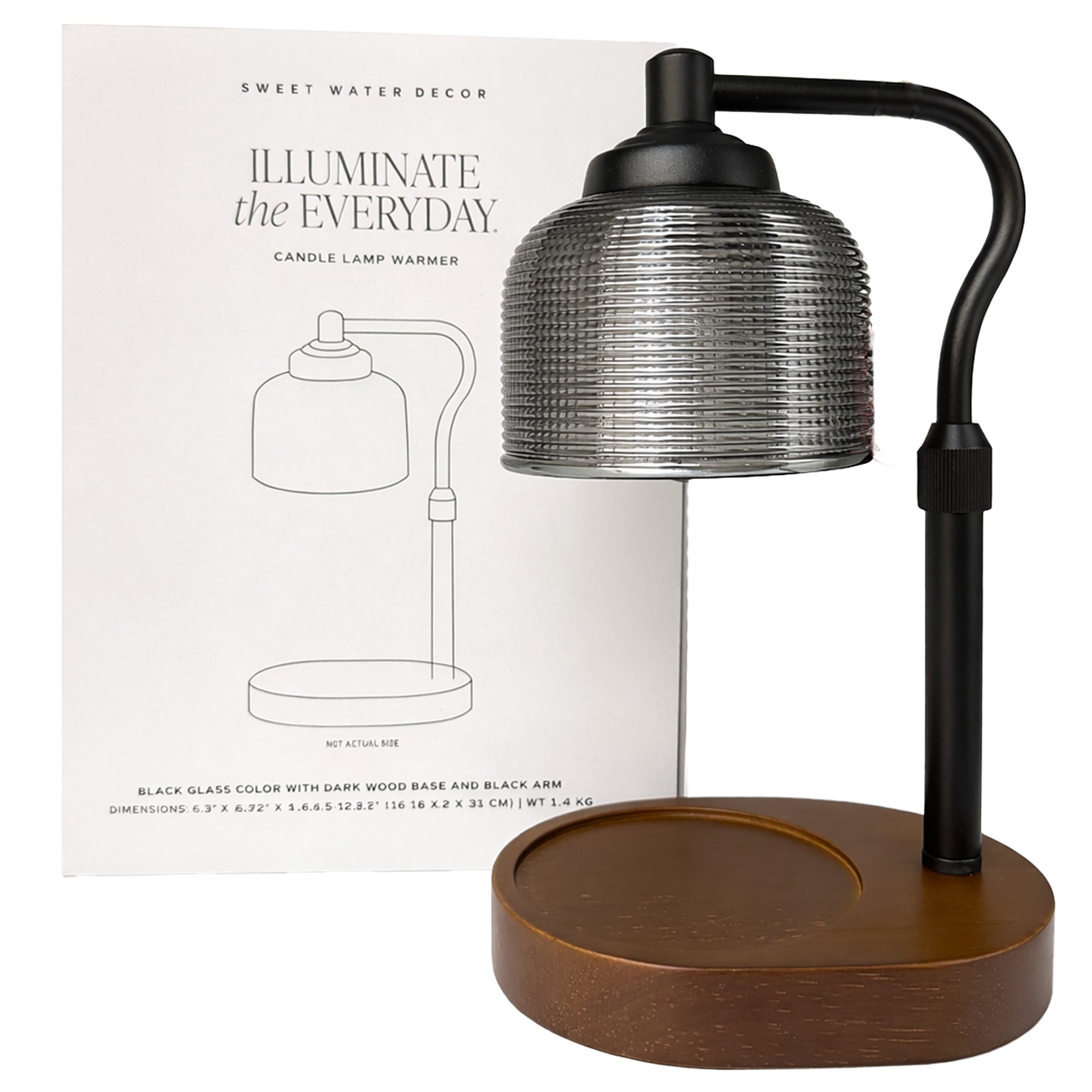 Candle Warmer Lamp with Wood Base Sweet Water Decor