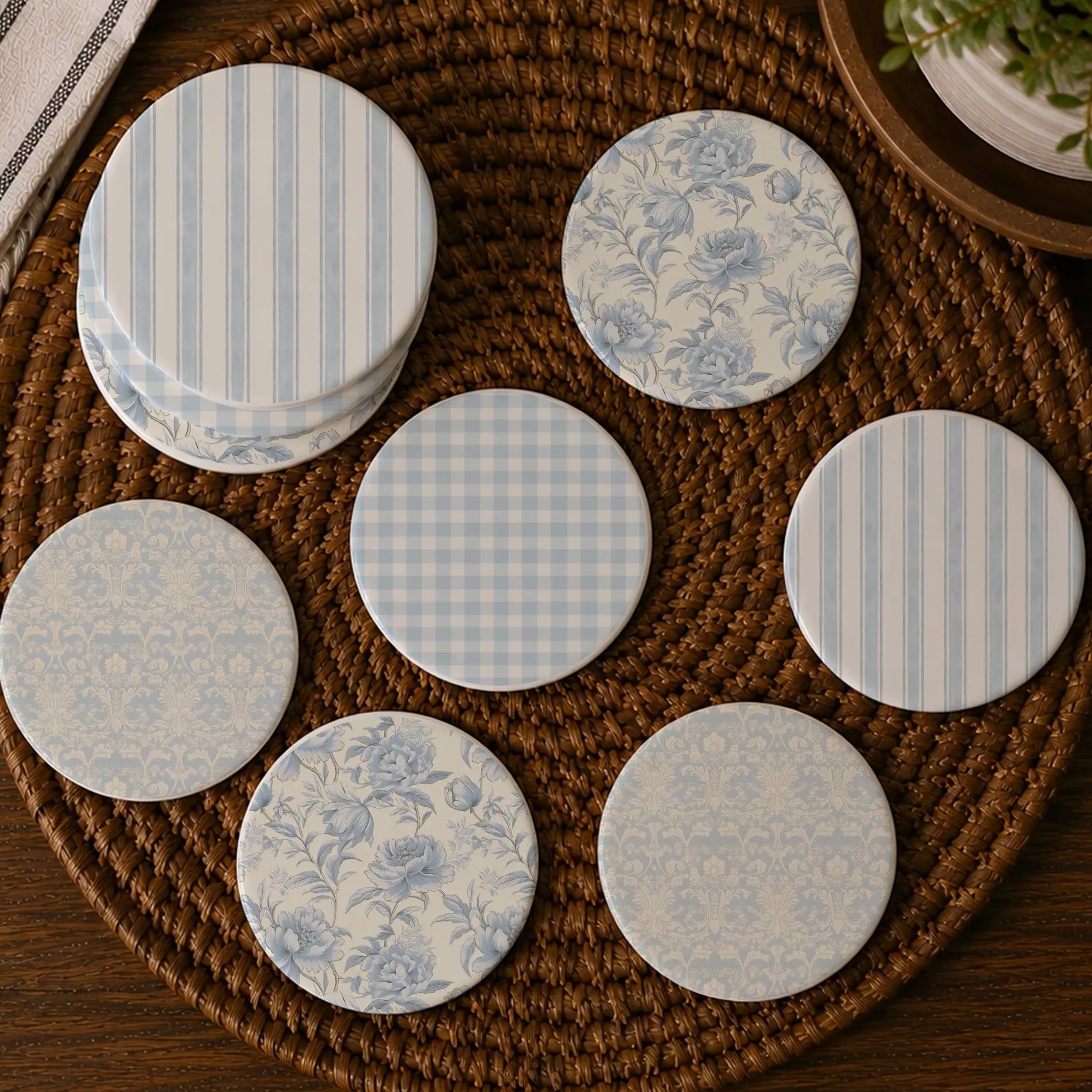 French Country Ceramic Coasters Gia Roma French Country Ceramic Coasters Gia Roma
