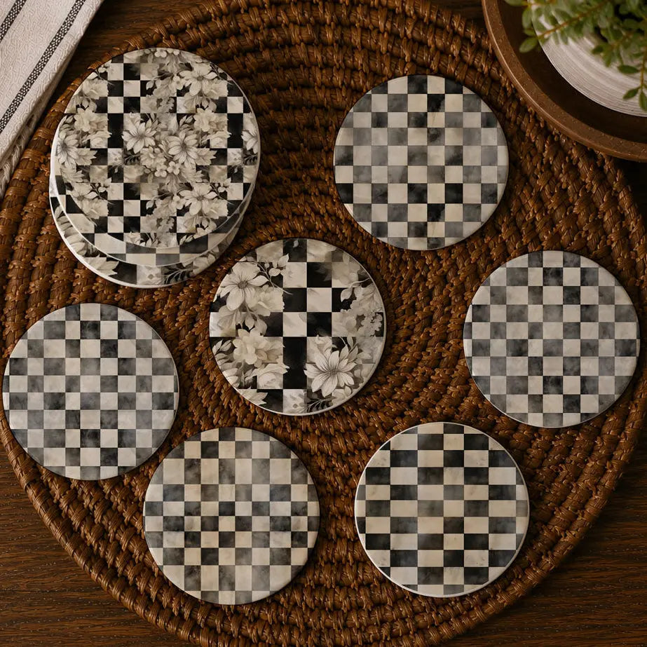 Courtly Check Coasters Gia Roma Courtly Check Coasters Gia Roma