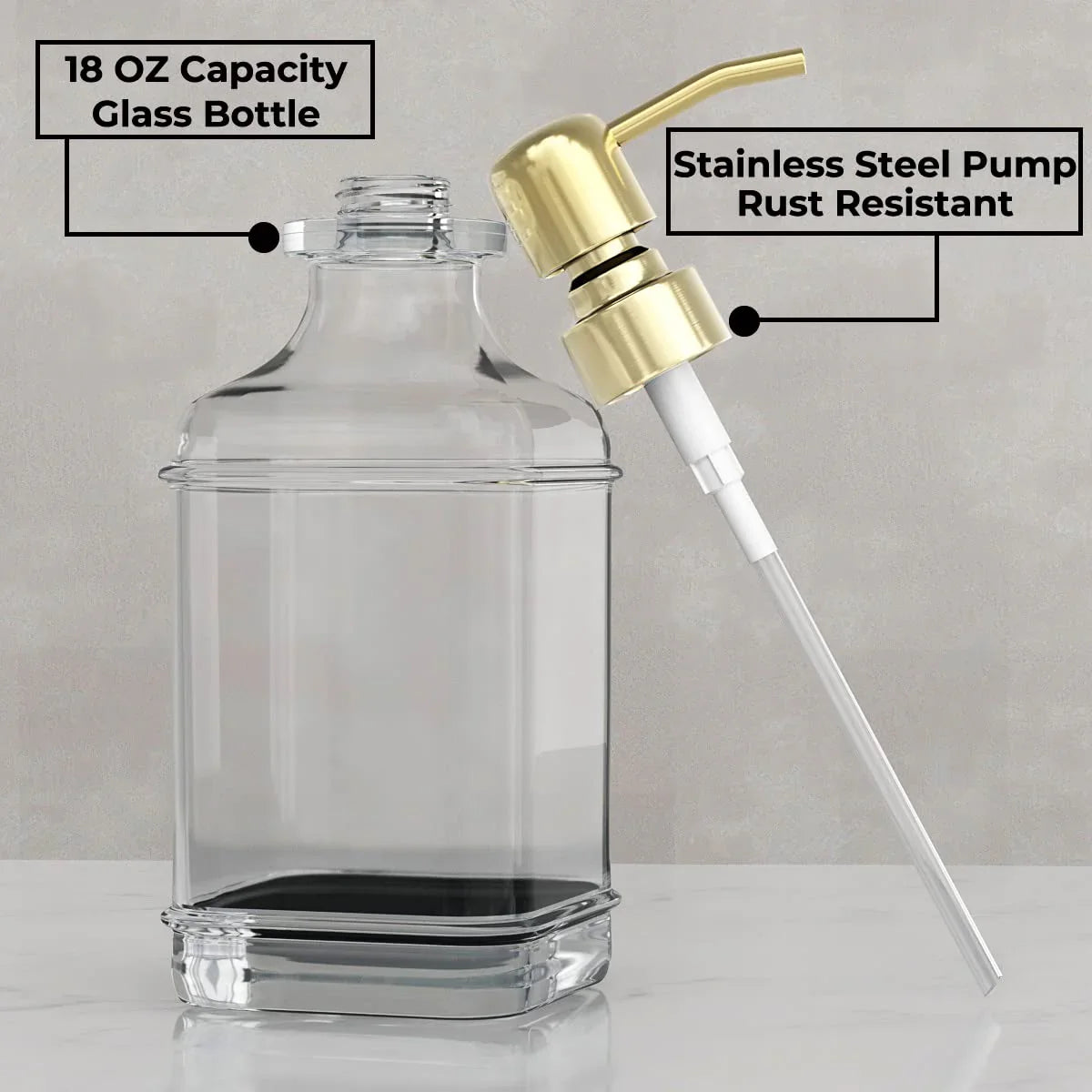 Antique Glass Soap Dispenser Set – Black (Set of 2) - KJ Cozy Designs