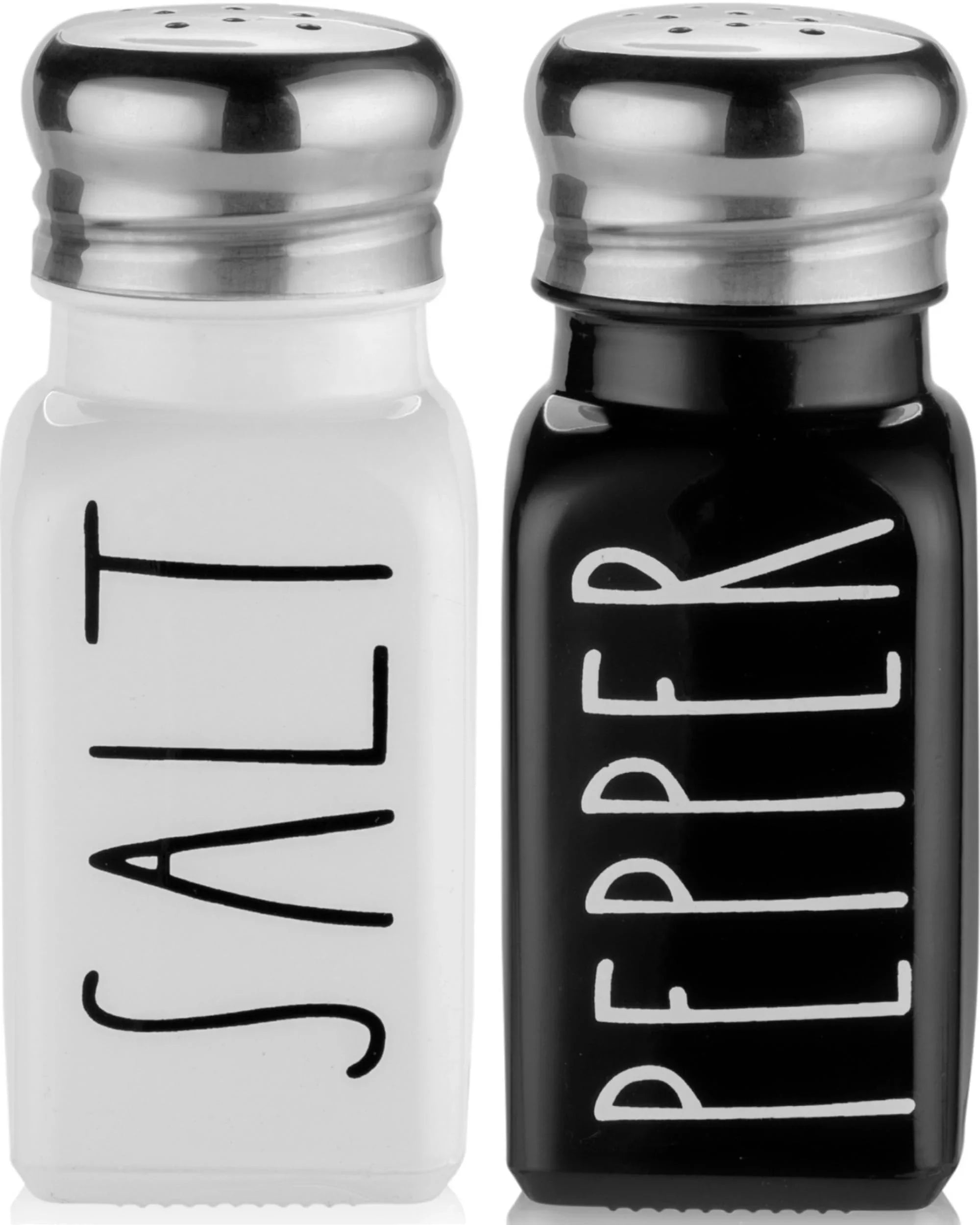 Modern Farmhouse Salt & Pepper Shaker Set – Black & White - KJ Cozy Designs