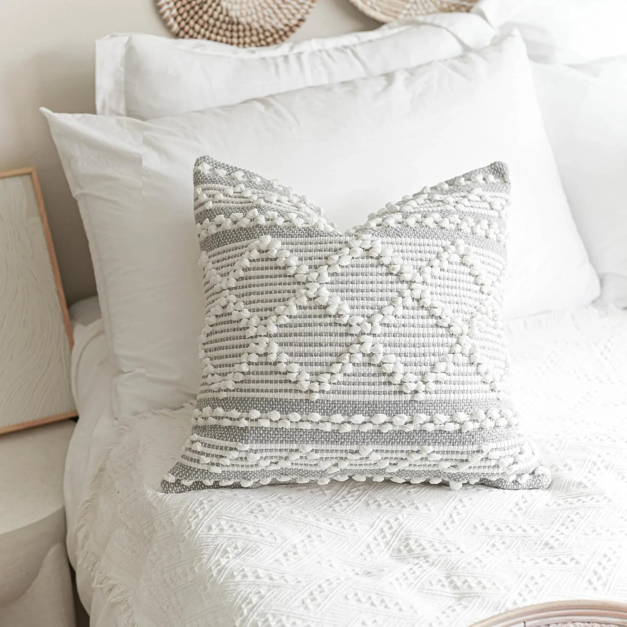 Cream Decorative Lumbar Pillow Cover – 14" x 36" - KJ Cozy Designs