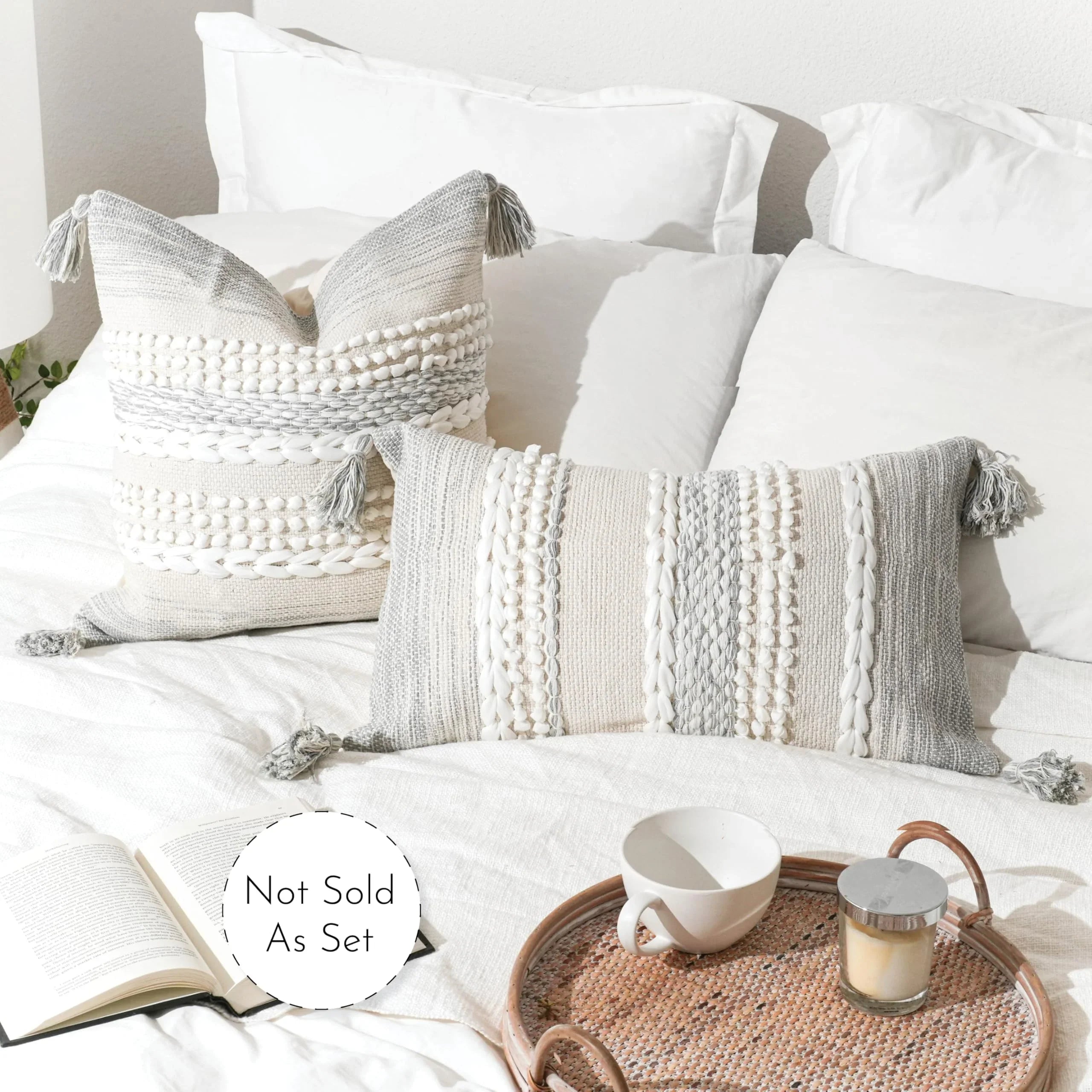 Cream Decorative Lumbar Pillow Cover – 14" x 36" - KJ Cozy Designs