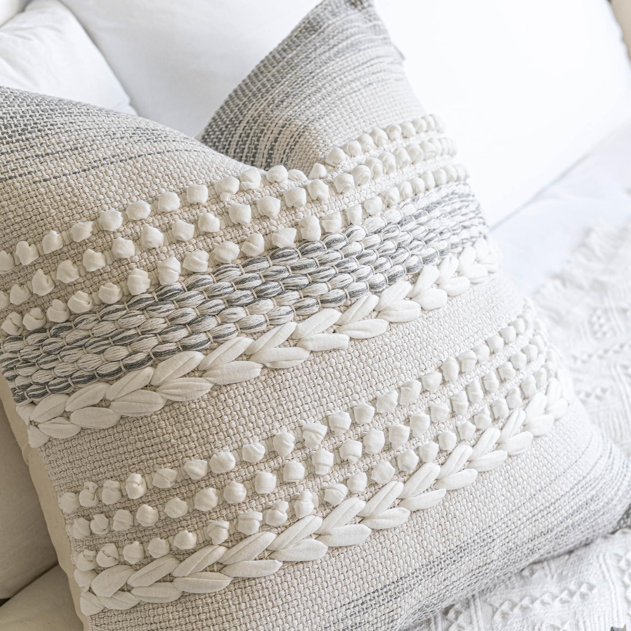 Cream Decorative Lumbar Pillow Cover – 14" x 36" - KJ Cozy Designs