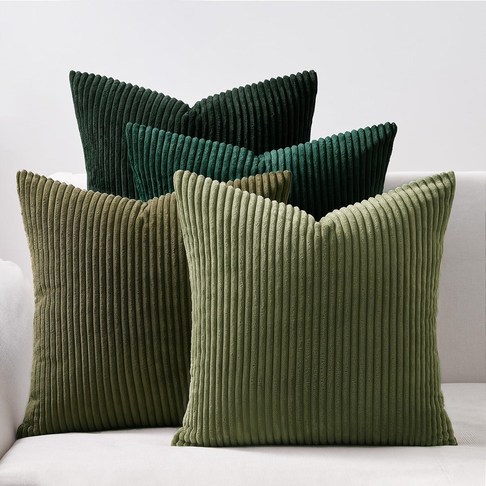 Farmhouse Corduroy Throw Pillow Covers (Set of 4) - KJ Cozy Designs