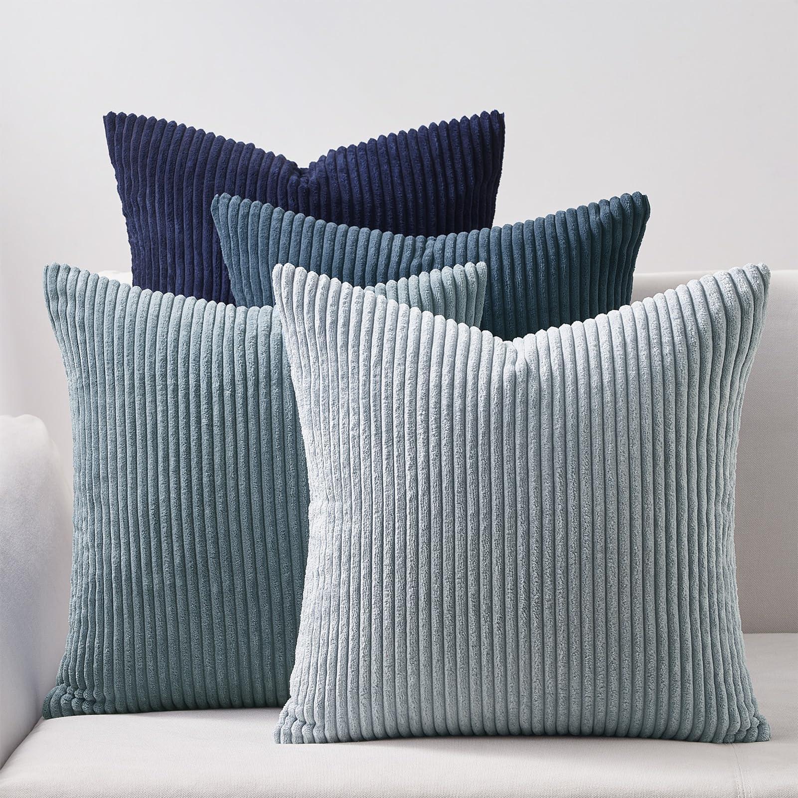 Farmhouse Corduroy Throw Pillow Covers (Set of 4) - KJ Cozy Designs