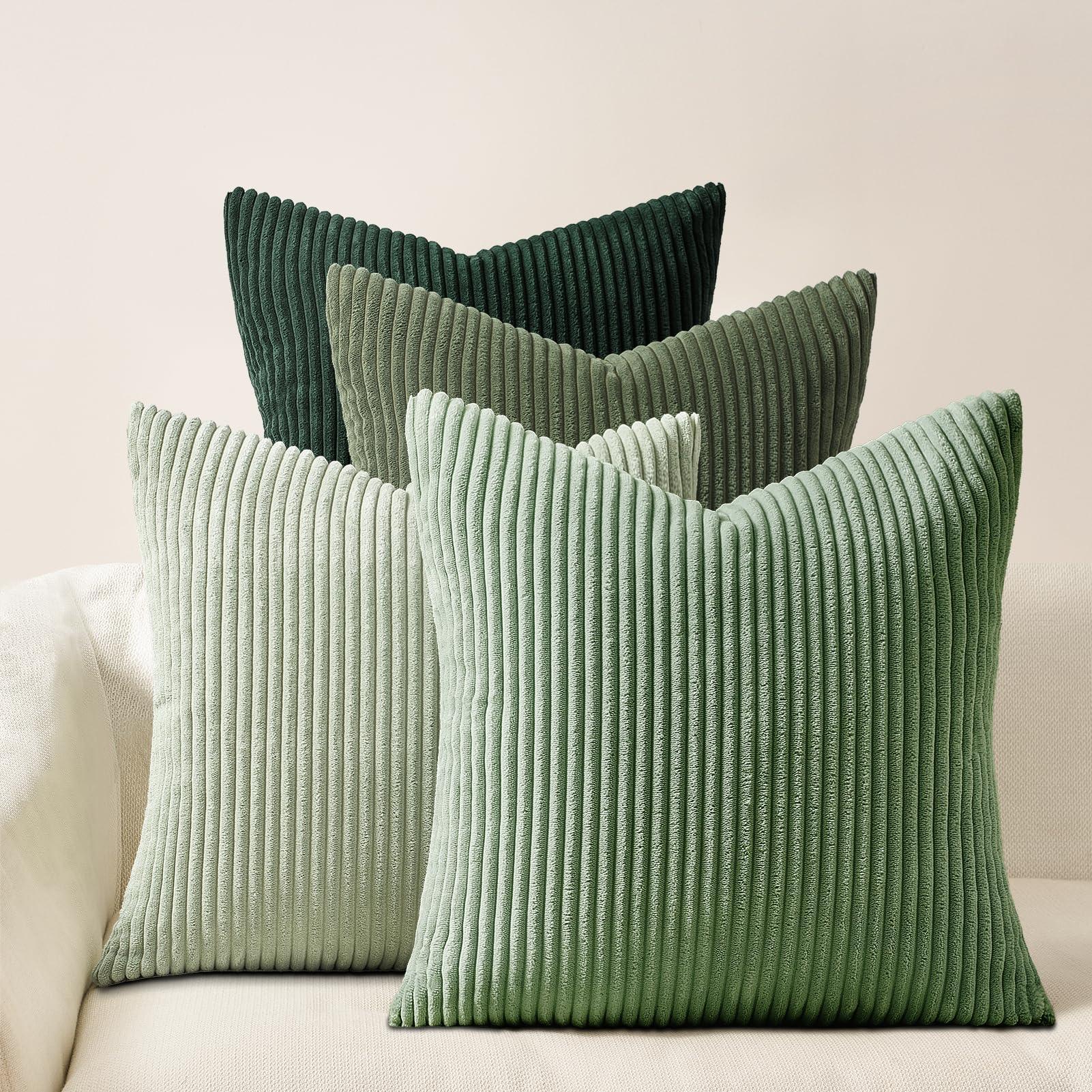 Farmhouse Corduroy Throw Pillow Covers (Set of 4) - KJ Cozy Designs
