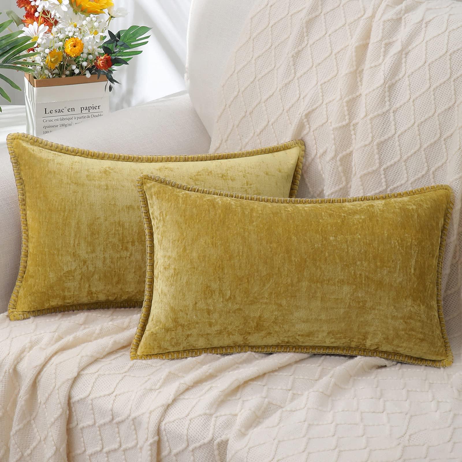 Spring Chenille Soft Throw Pillow Covers – 18" x 18" (Set of 2) - KJ Cozy Designs
