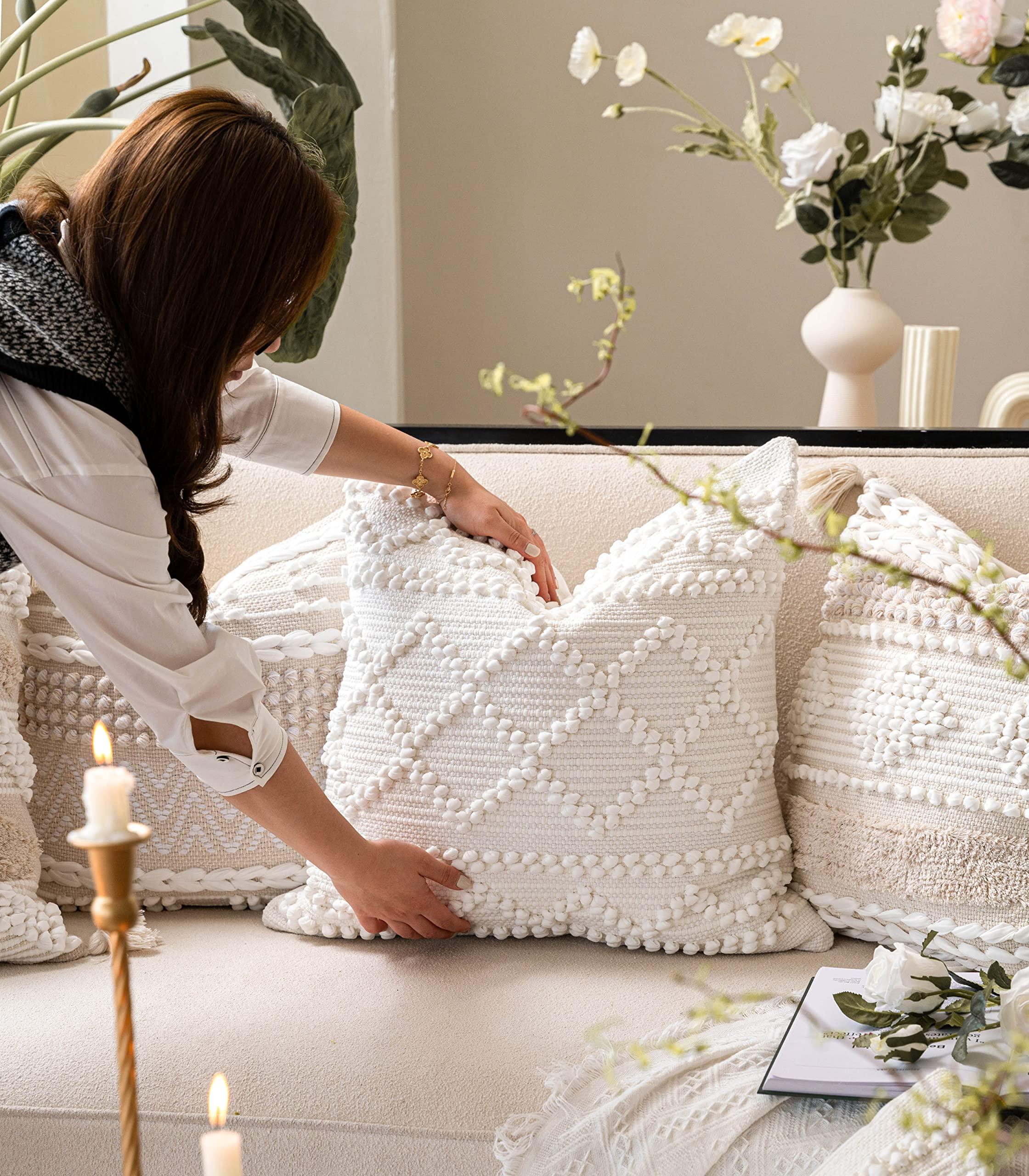 Cream Decorative Lumbar Pillow Cover – 14" x 36" - KJ Cozy Designs