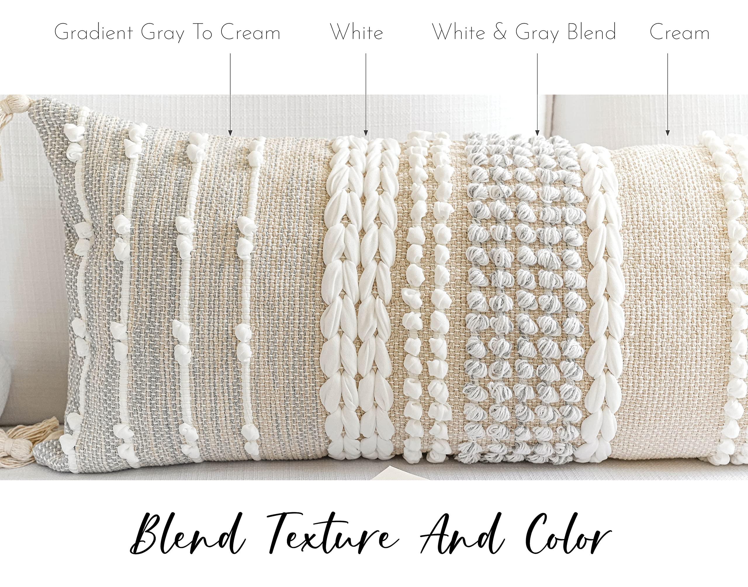 Cream Decorative Lumbar Pillow Cover – 14" x 36" - KJ Cozy Designs