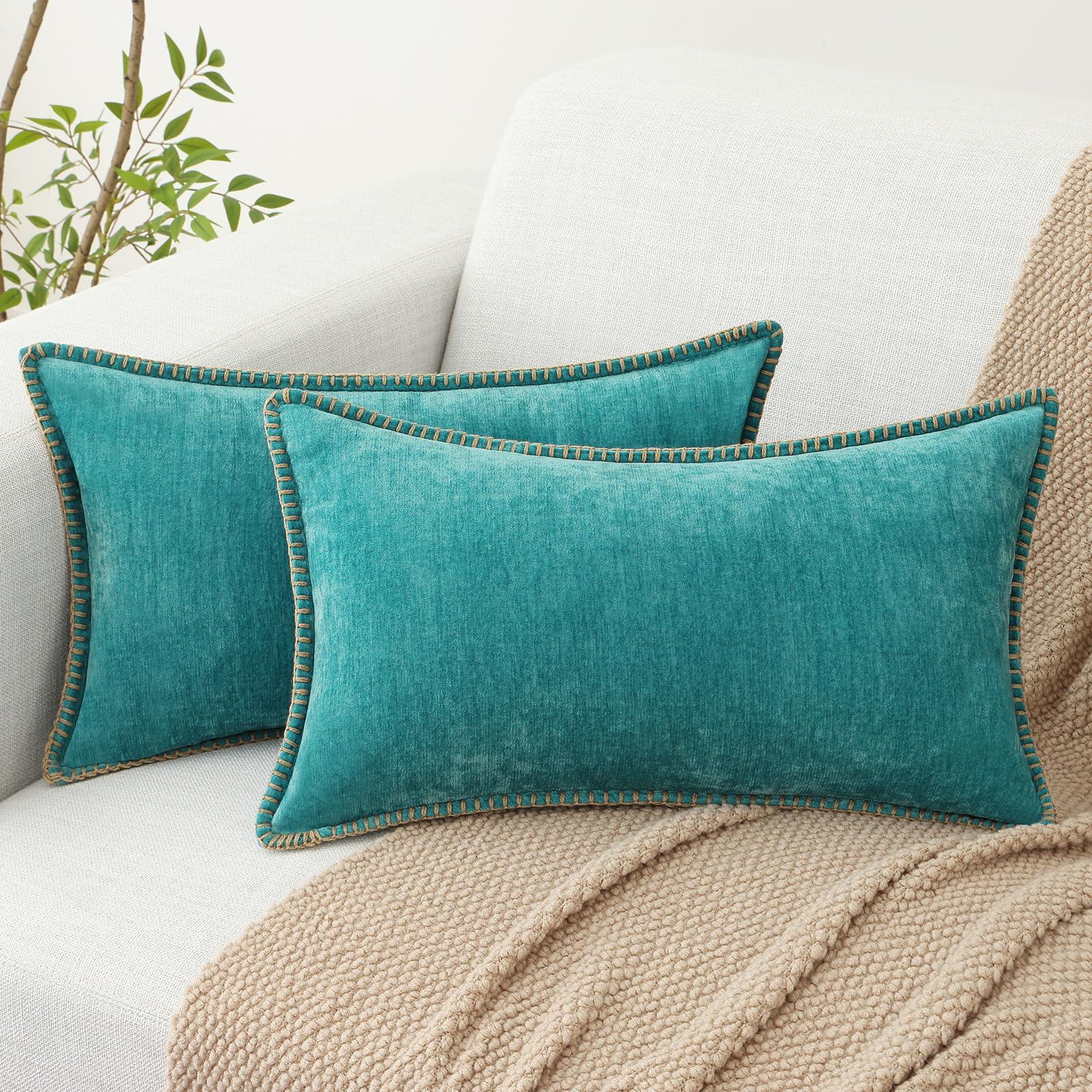 Spring Chenille Soft Throw Pillow Covers – 18" x 18" (Set of 2) - KJ Cozy Designs