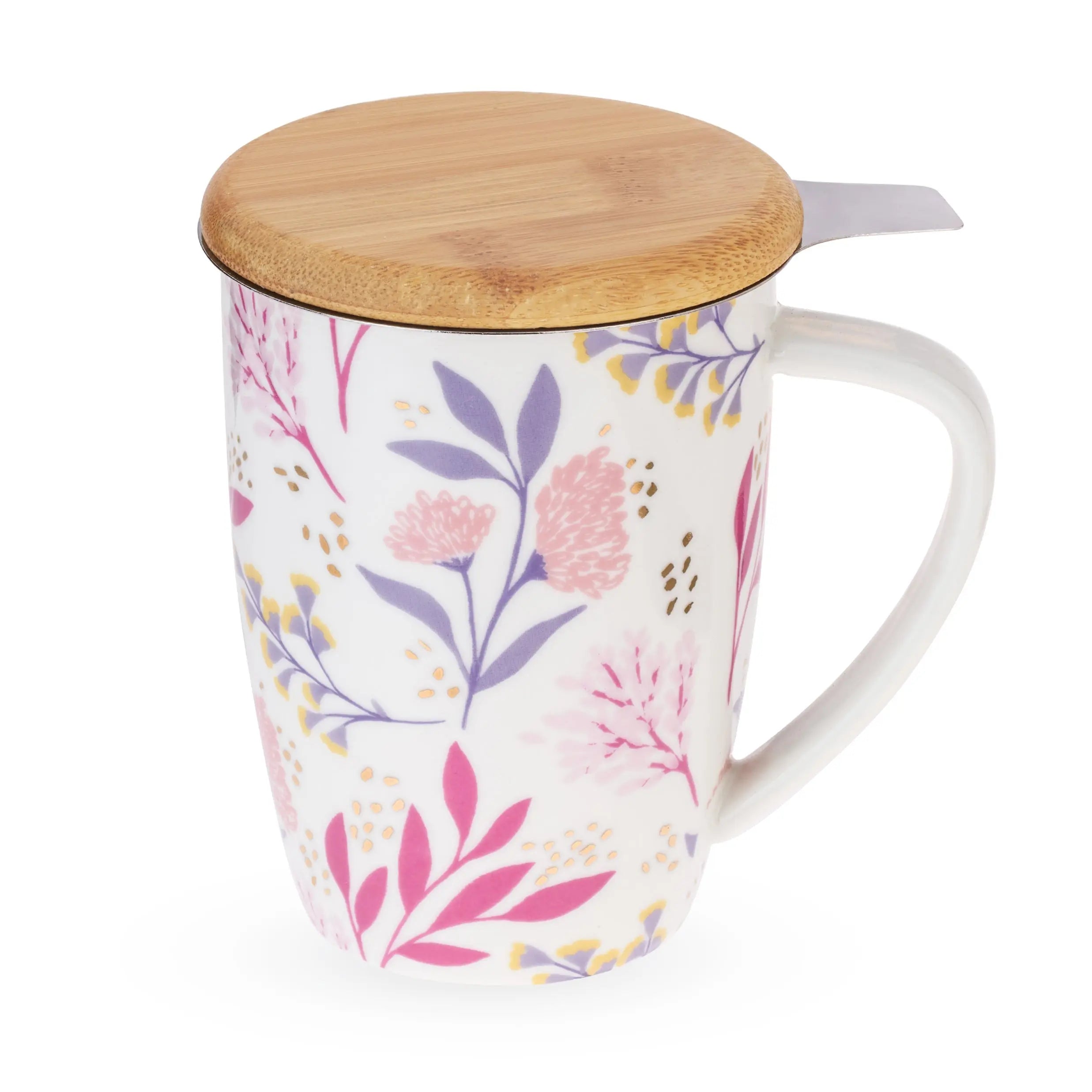 Bailey: Botanical Bliss Ceramic Tea Mug & Infuser Pinky Up Tea Bailey: Botanical Bliss Ceramic Tea Mug & Infuser Pinky Up Tea