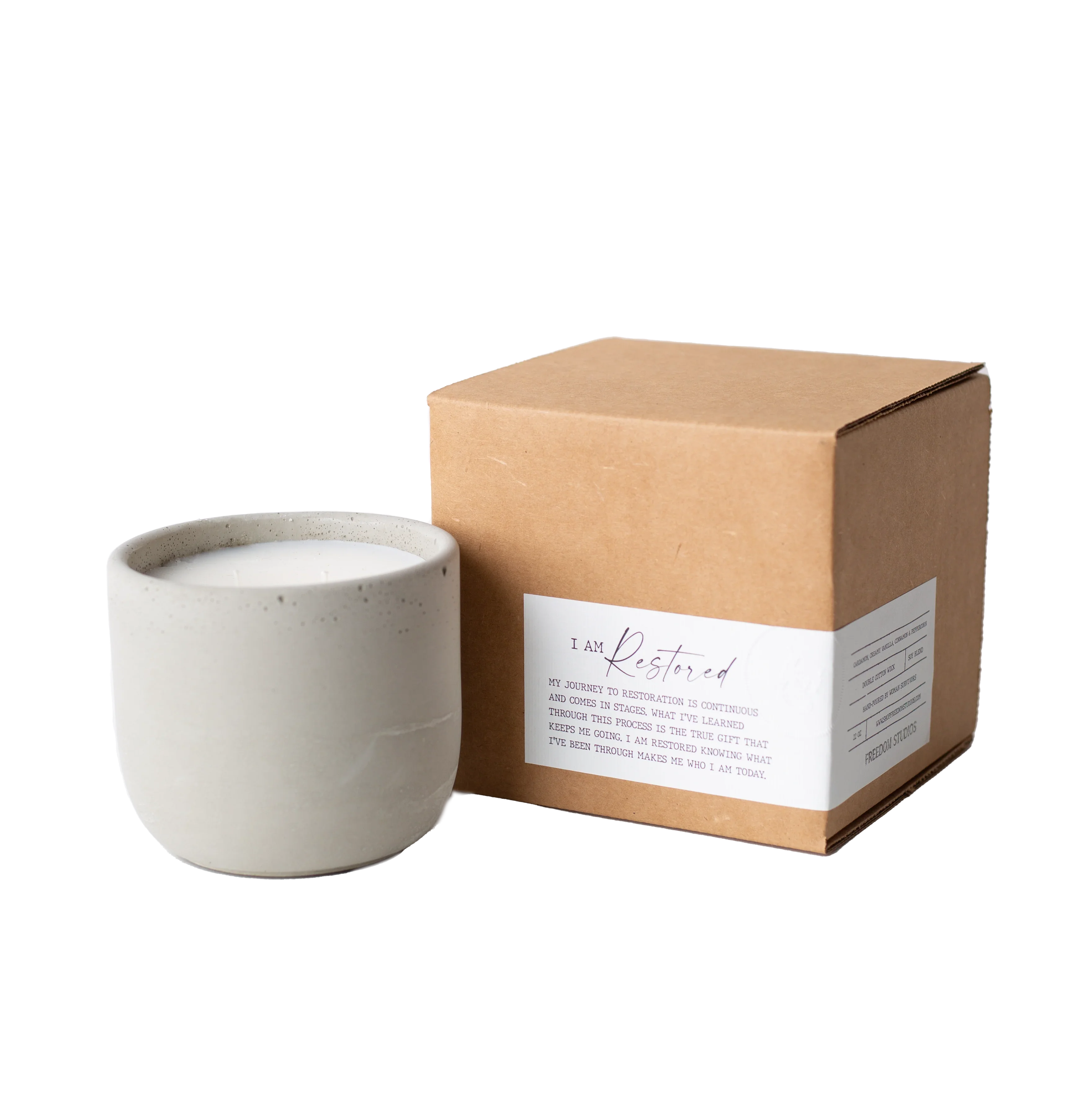 I AM Restored 22 oz Concrete Candle